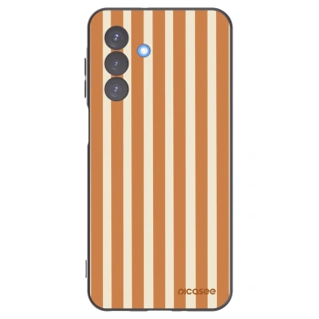 Picasee crna silikonska maskica za Samsung Galaxy A17 5G - Orange lines