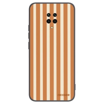 Picasee crna silikonska maskica za Xiaomi Redmi Note 9 Pro - Orange lines