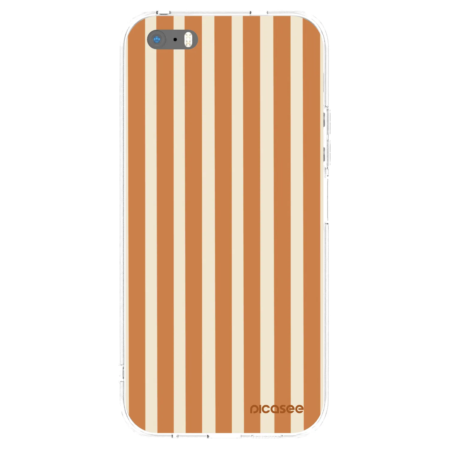 Picasee silikonska prozirna maskica za Apple iPhone 5/5S/SE - Orange lines