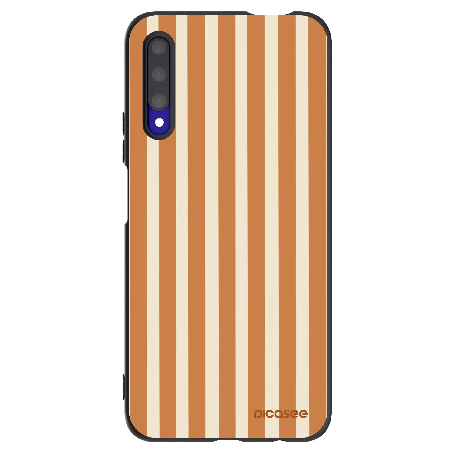 Picasee crna silikonska maskica za Honor 9X Pro - Orange lines