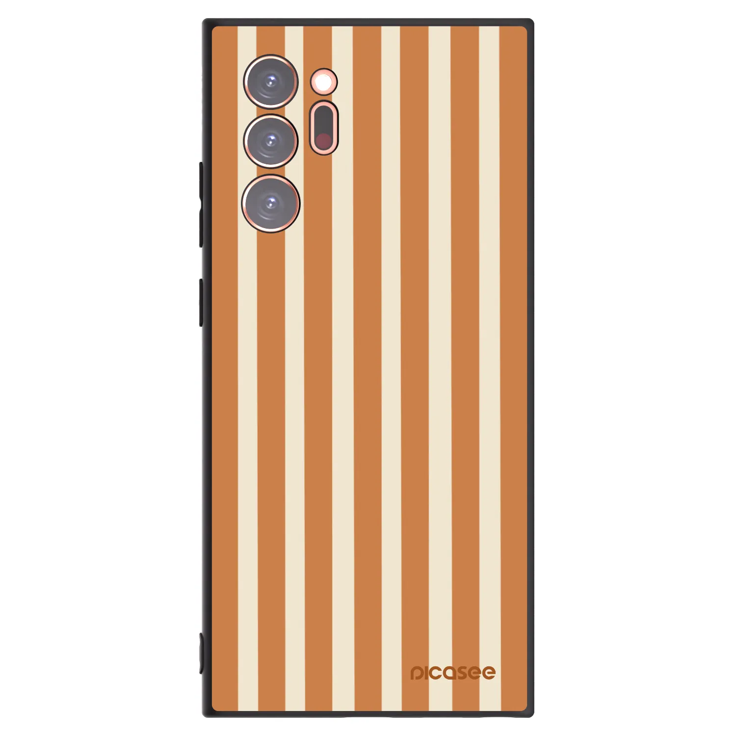 Picasee crna silikonska maskica za Samsung Galaxy Note 20 Ultra - Orange lines