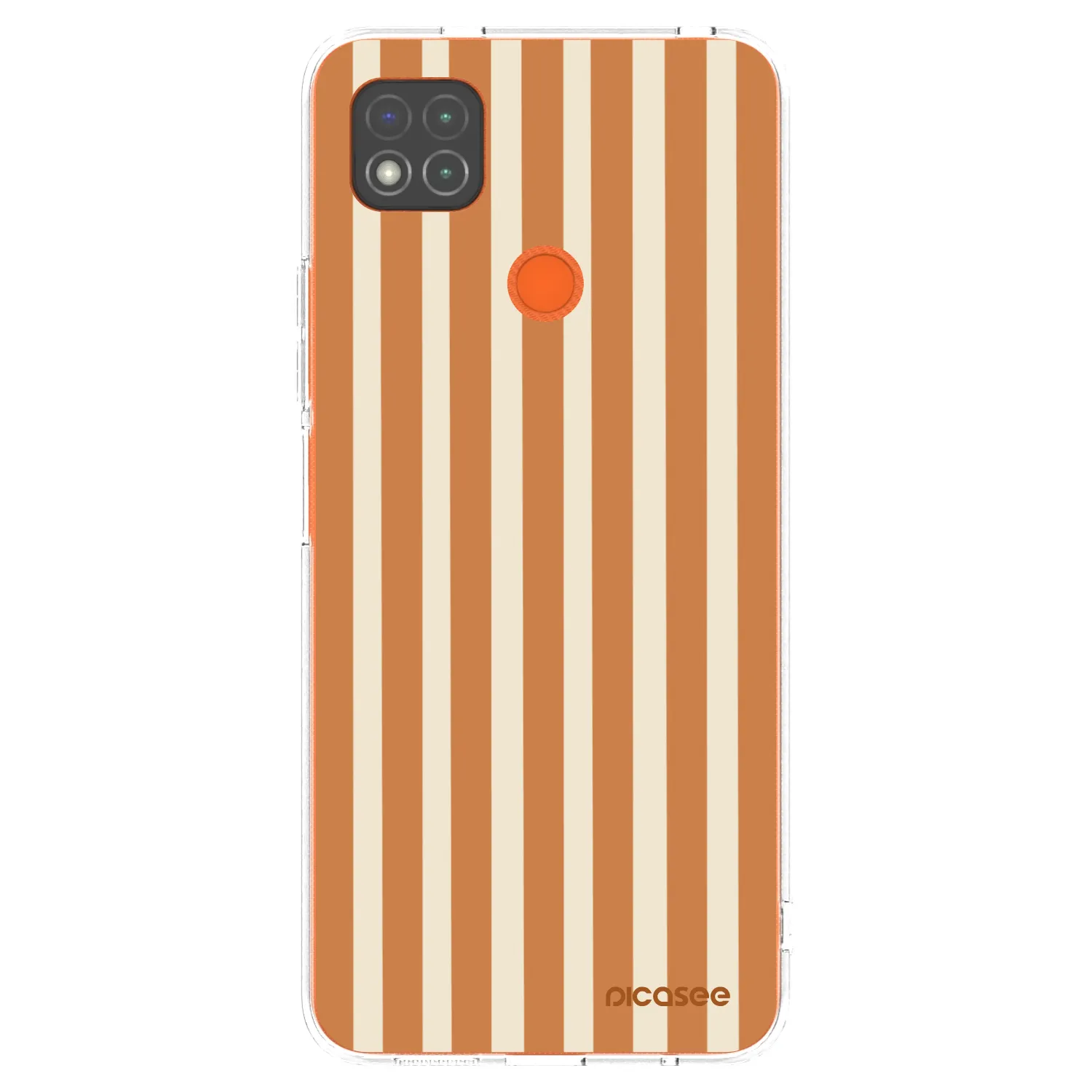 Picasee silikonska prozirna maskica za Xiaomi Redmi 9C - Orange lines