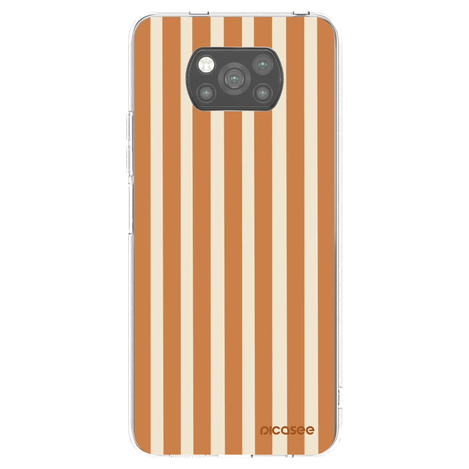 Picasee crna silikonska maskica za Xiaomi Poco X3 - Orange lines