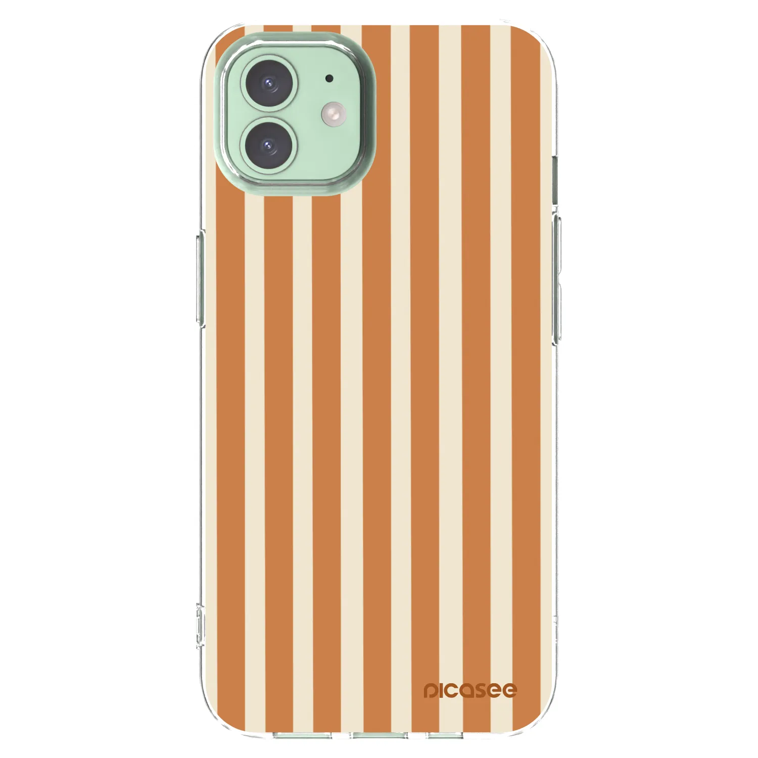 Picasee silikonska prozirna maskica za Apple iPhone 12 - Orange lines