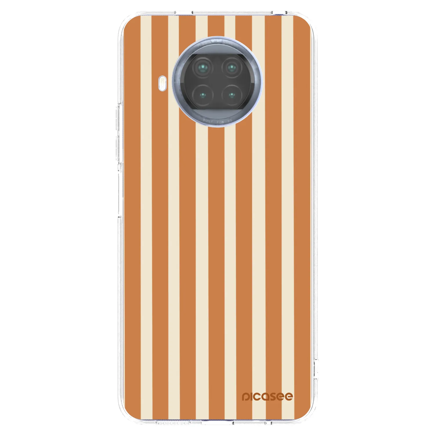 Picasee silikonska prozirna maskica za Xiaomi Mi 10T Lite - Orange lines
