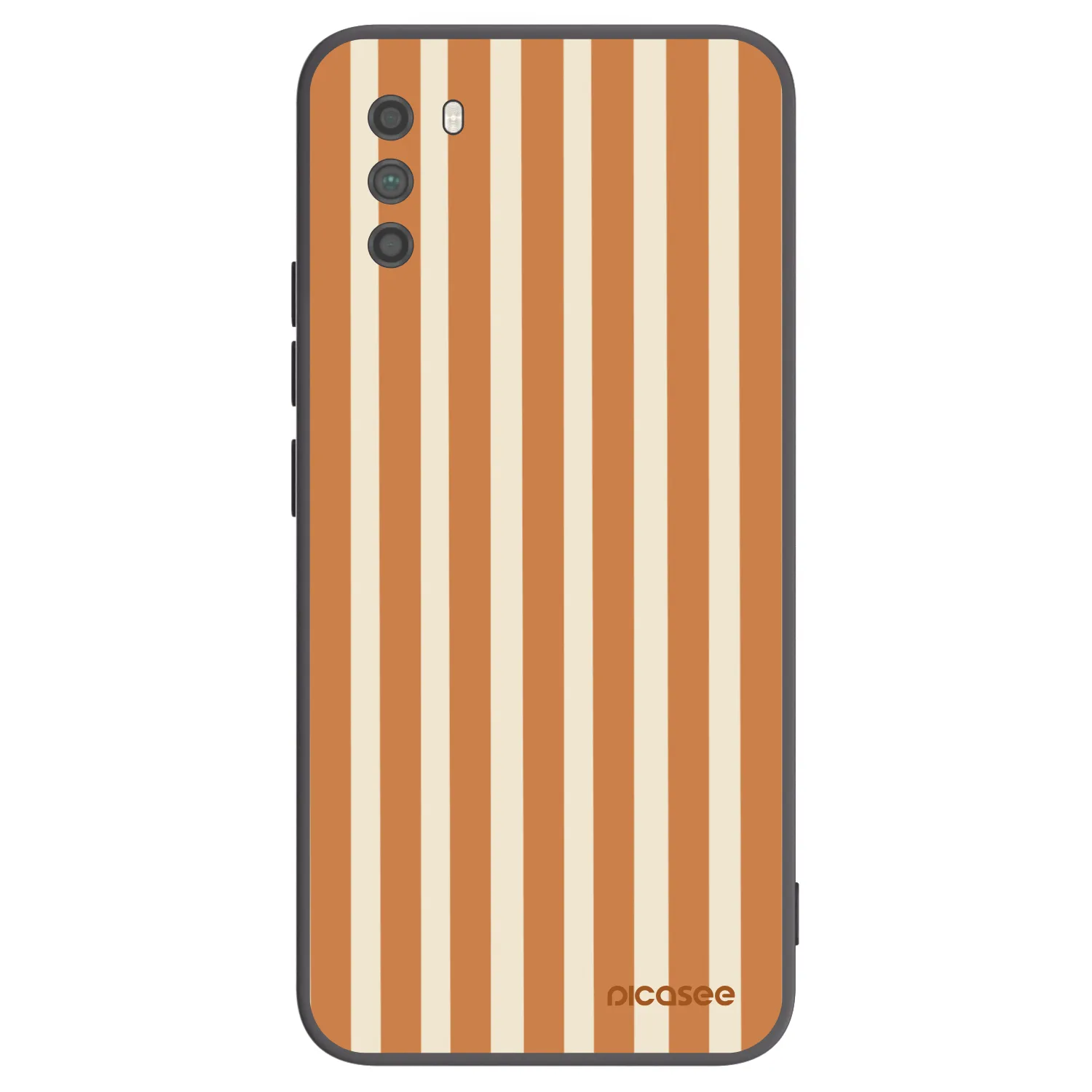Picasee crna silikonska maskica za Xiaomi Poco M3 - Orange lines