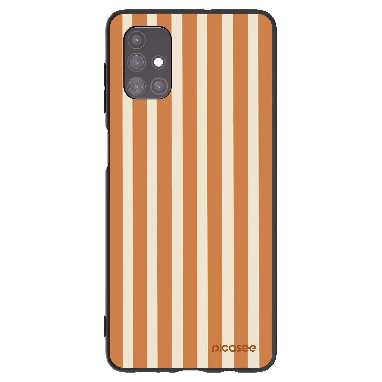 Picasee crna silikonska maskica za Samsung Galaxy M51 M515F - Orange lines