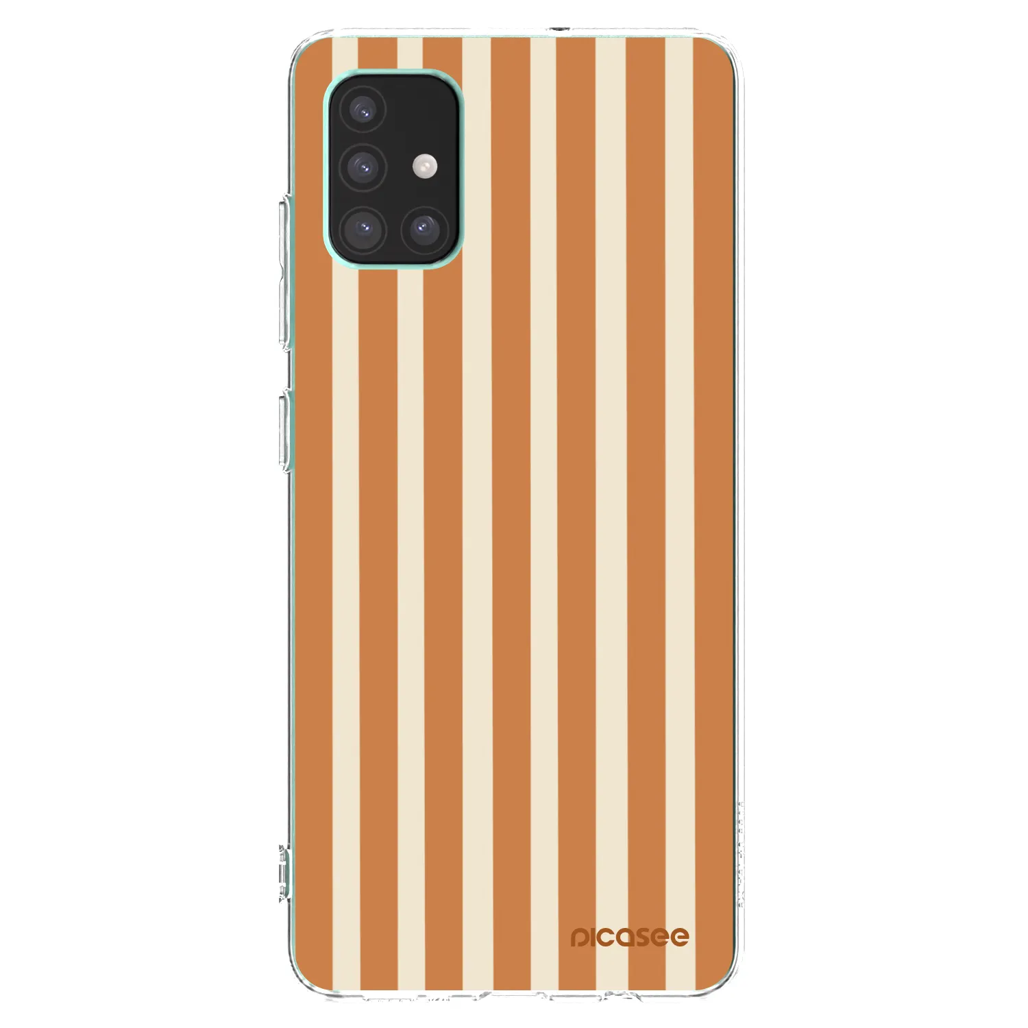 Picasee silikonska prozirna maskica za Samsung Galaxy M51 M515F - Orange lines