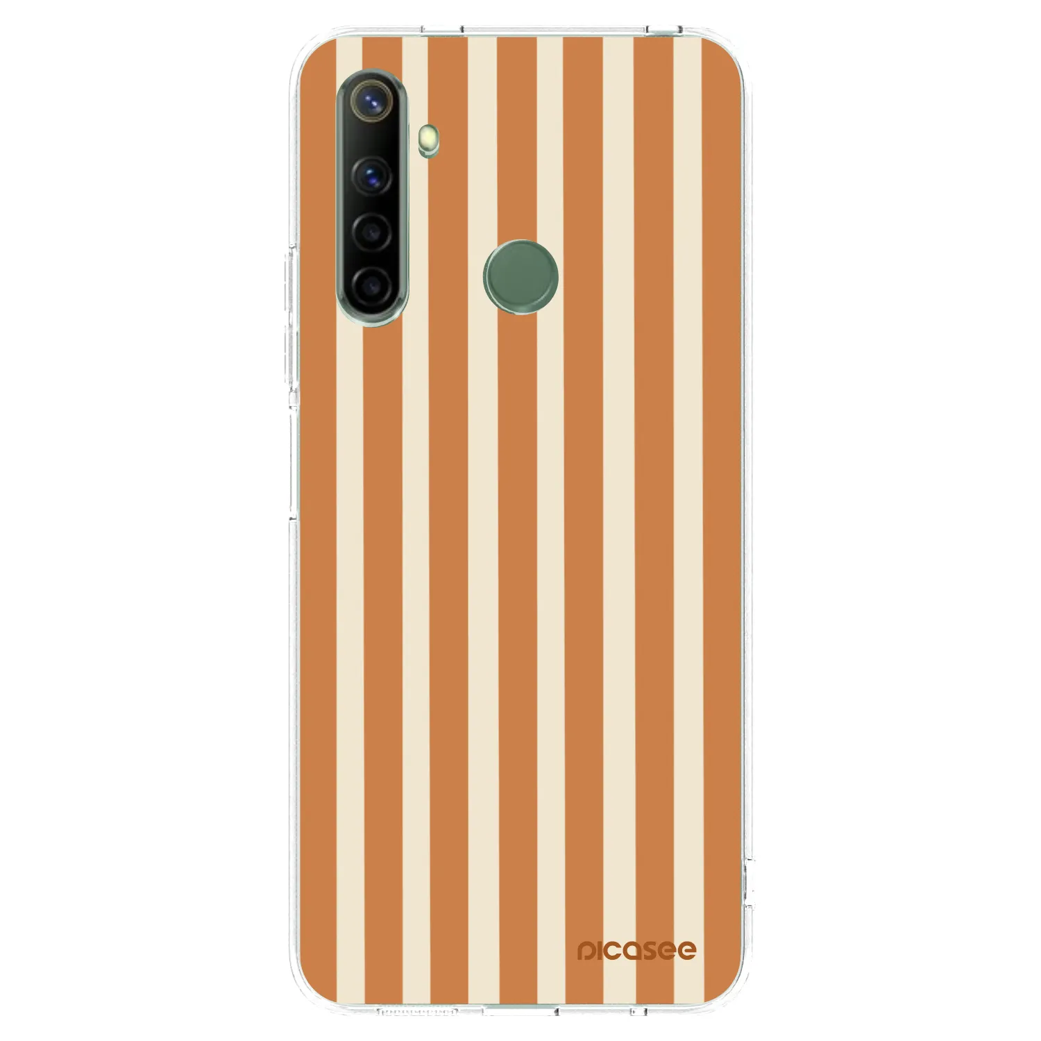 Picasee silikonska prozirna maskica za Realme 6i - Orange lines