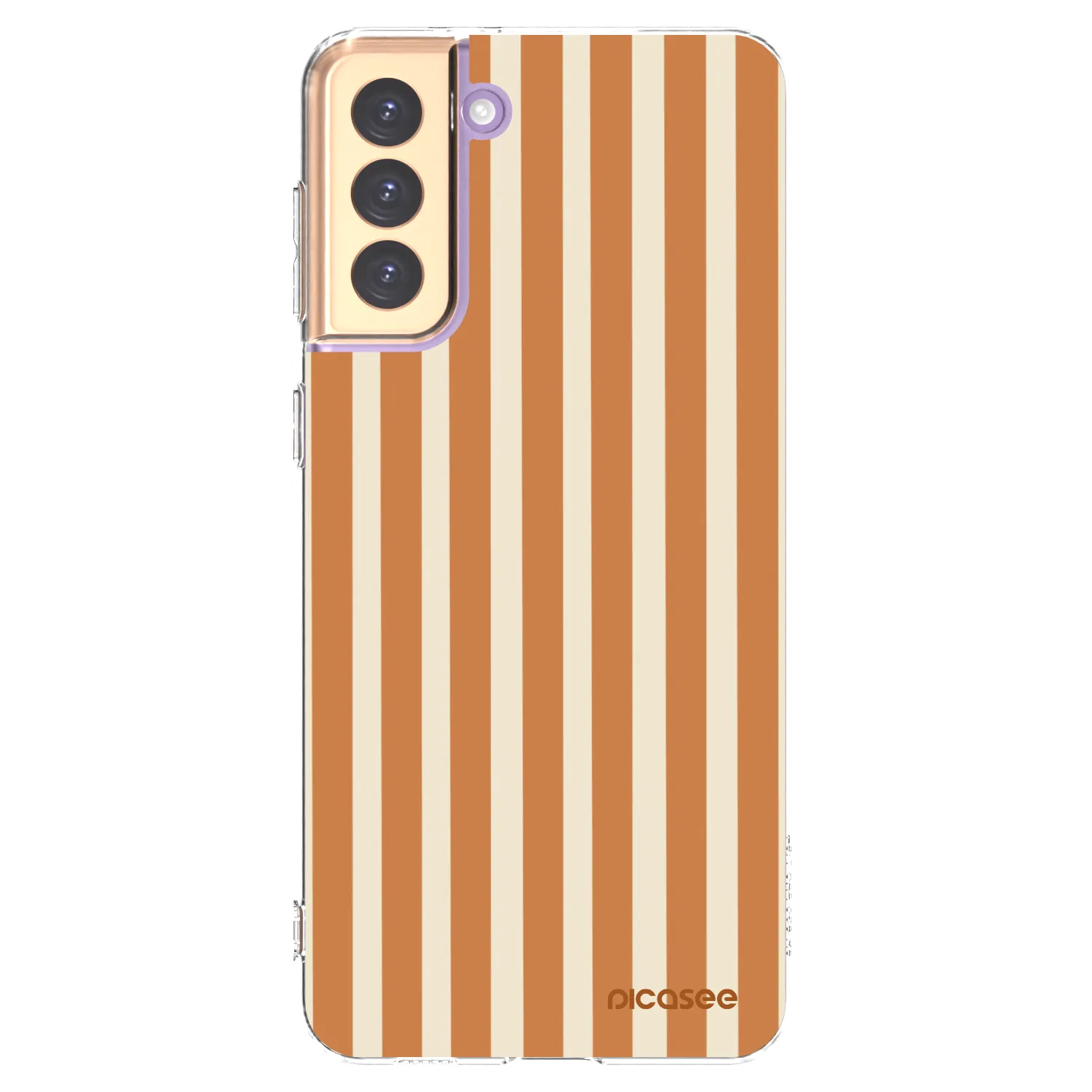 Picasee silikonska prozirna maskica za Samsung Galaxy S21+ 5G G996F - Orange lines