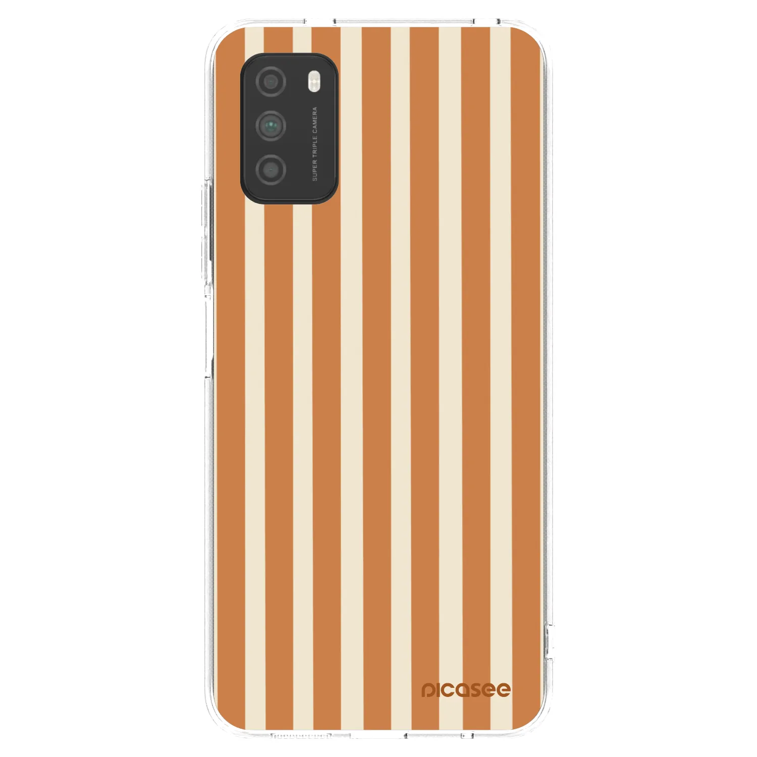 Picasee silikonska prozirna maskica za Xiaomi Poco M3 - Orange lines