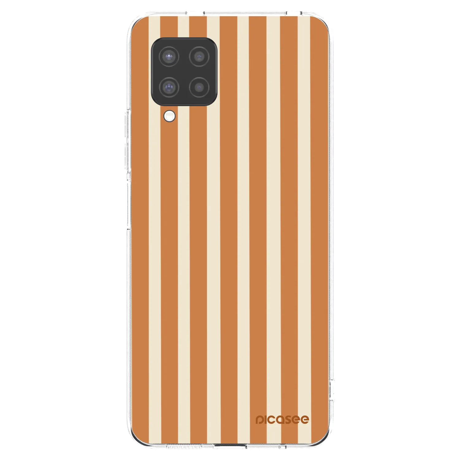 Picasee silikonska prozirna maskica za Samsung Galaxy A42 A426B - Orange lines