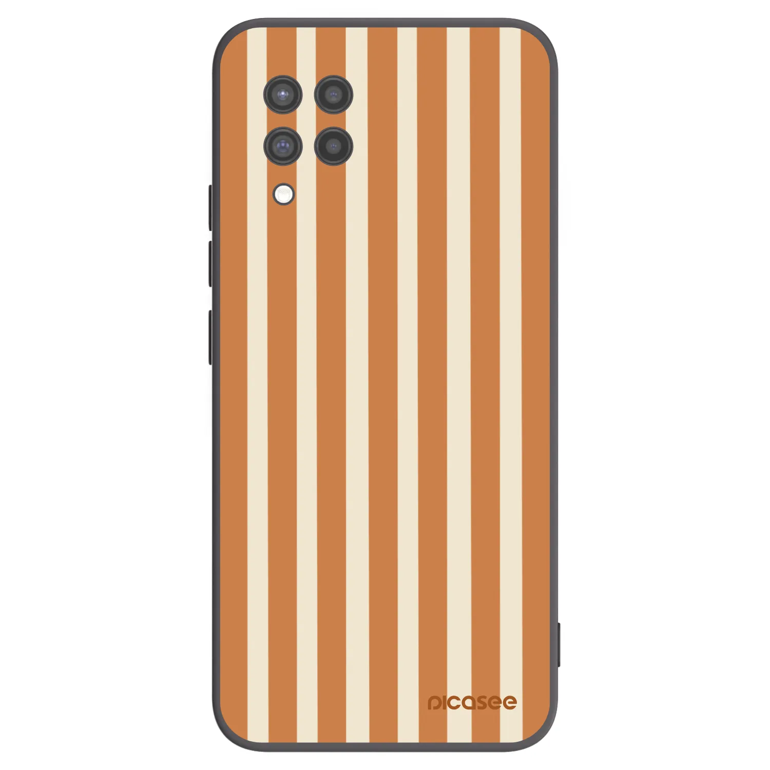 Picasee crna silikonska maskica za Samsung Galaxy A42 A426B - Orange lines