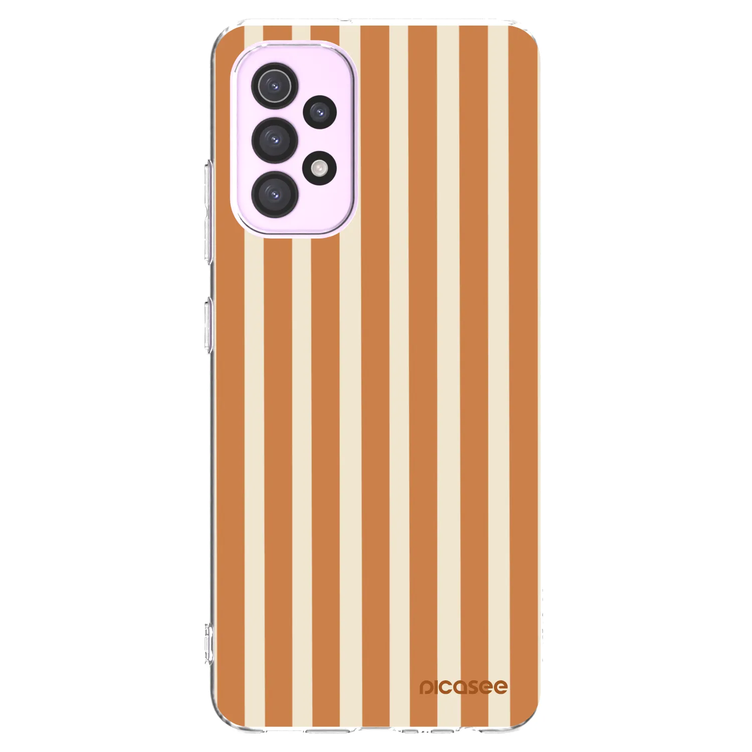 Picasee silikonska prozirna maskica za Samsung Galaxy A32 5G A326B - Orange lines