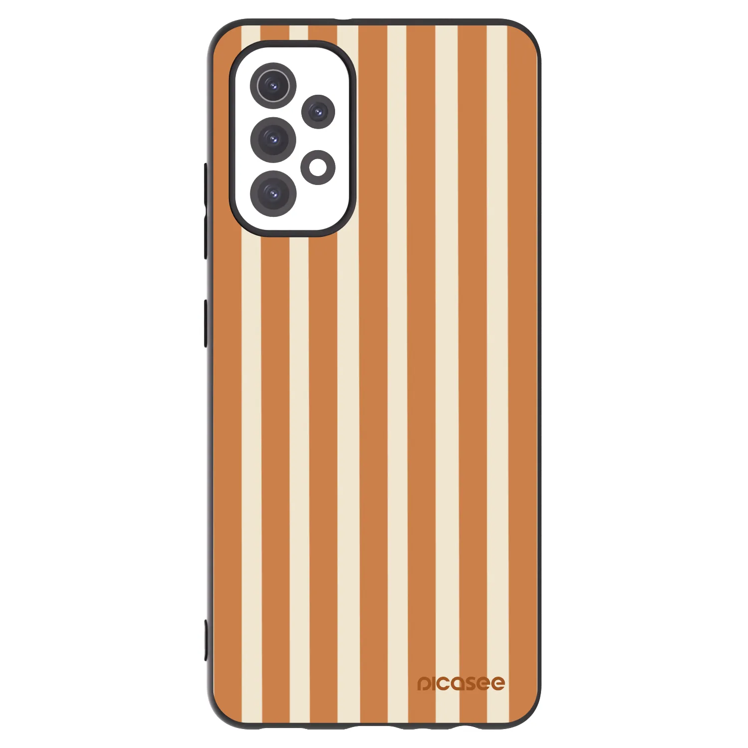 Picasee crna silikonska maskica za Samsung Galaxy A32 5G A326B - Orange lines