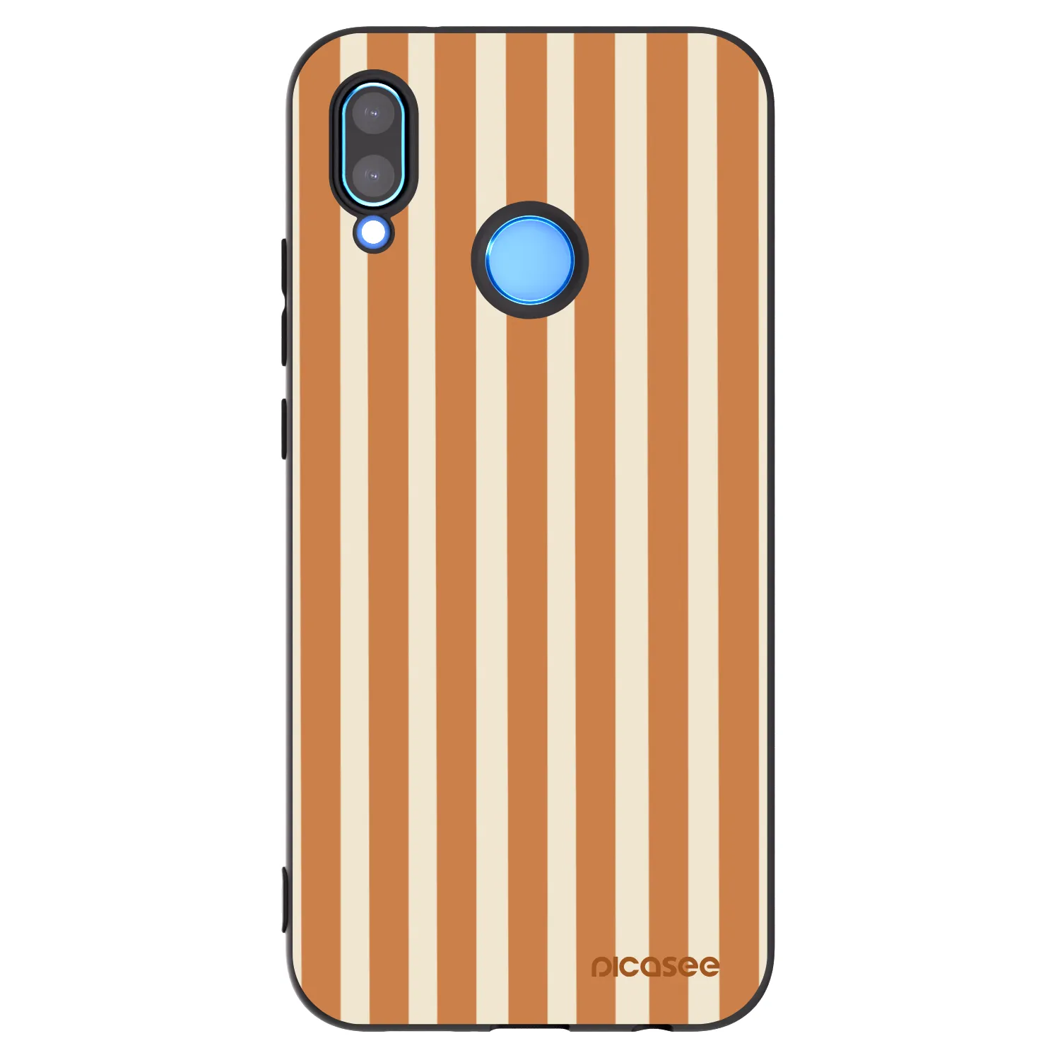 Picasee crna silikonska maskica za Huawei P20 Lite - Orange lines