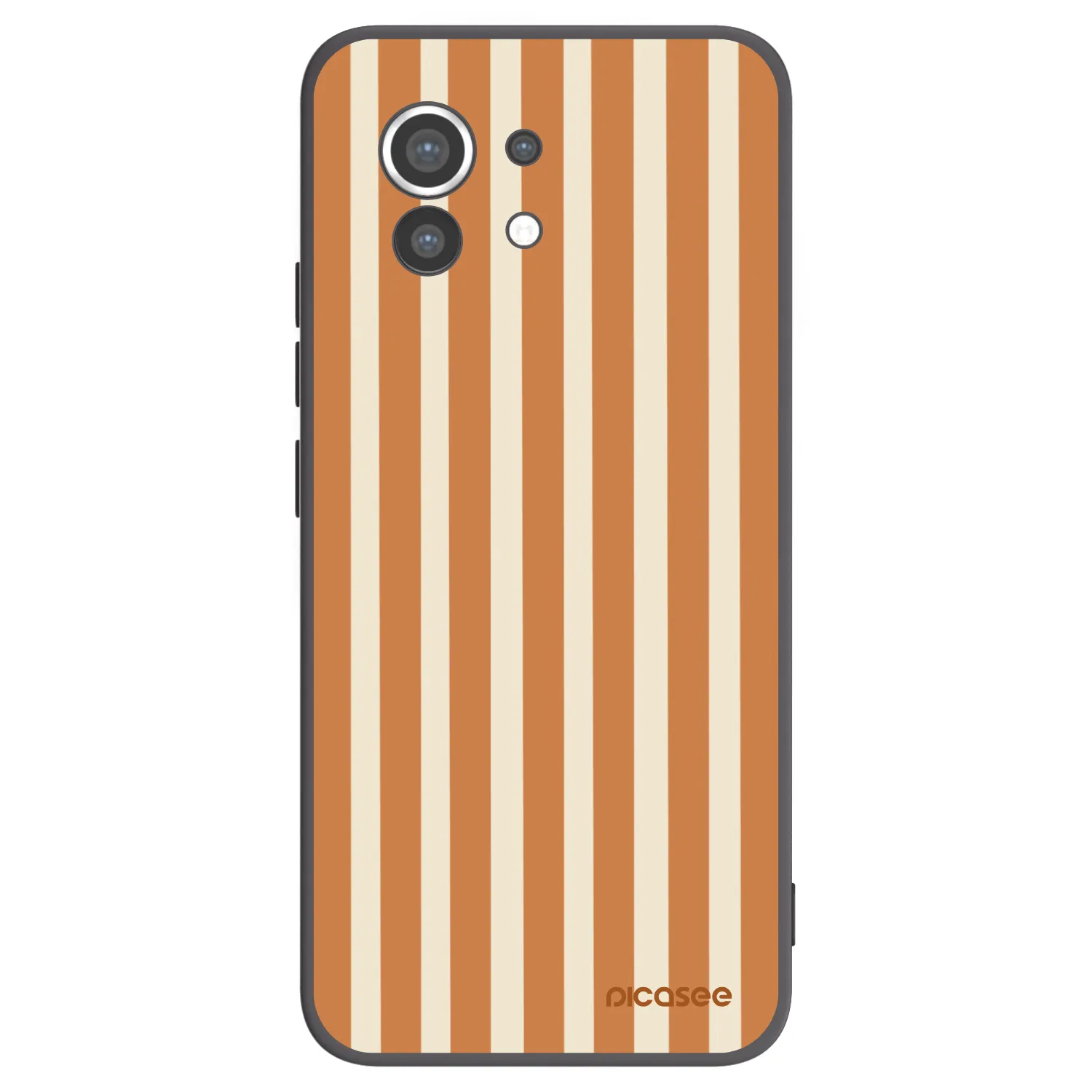 Picasee crna silikonska maskica za Xiaomi Mi 11 - Orange lines