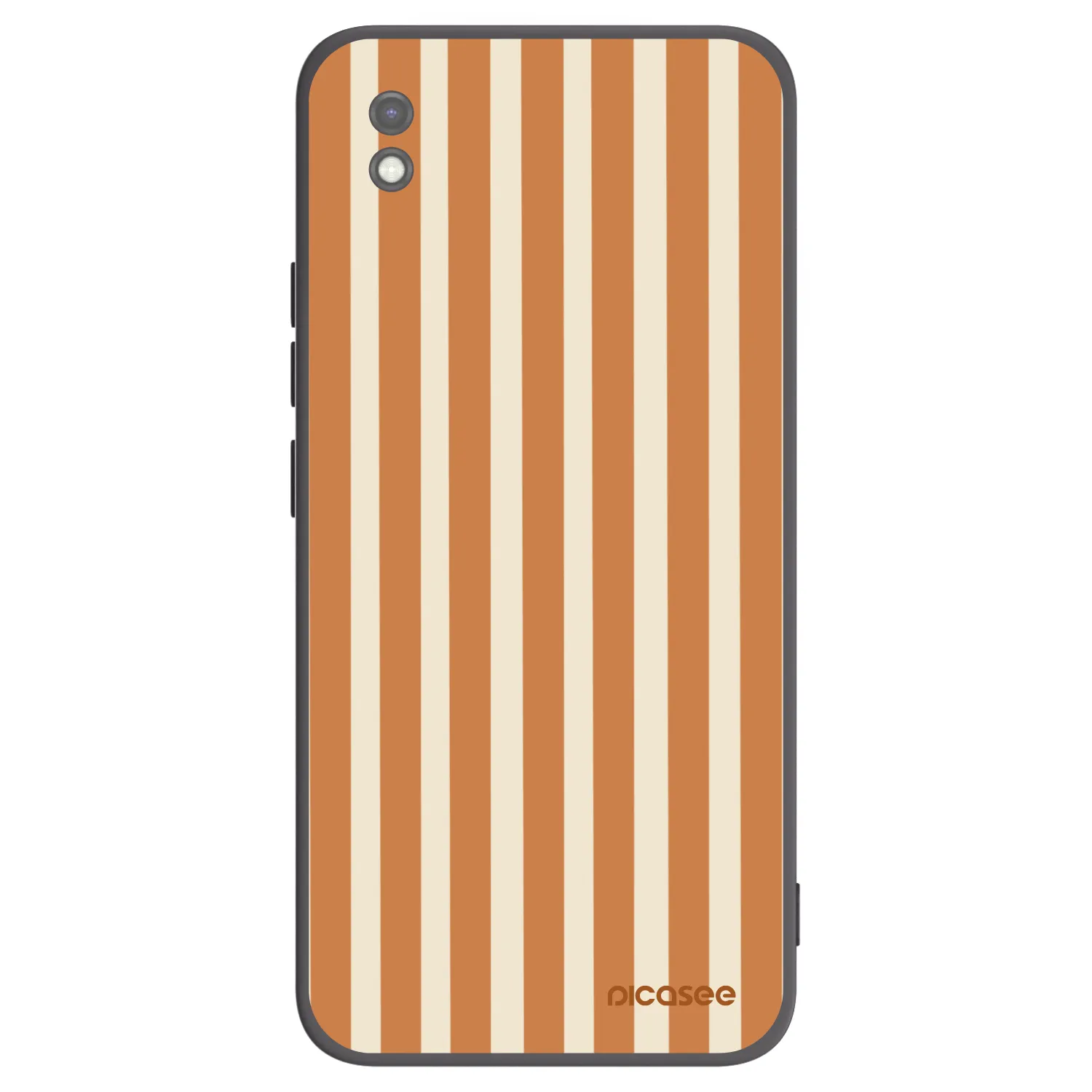 Picasee crna silikonska maskica za Xiaomi Redmi 9AT - Orange lines
