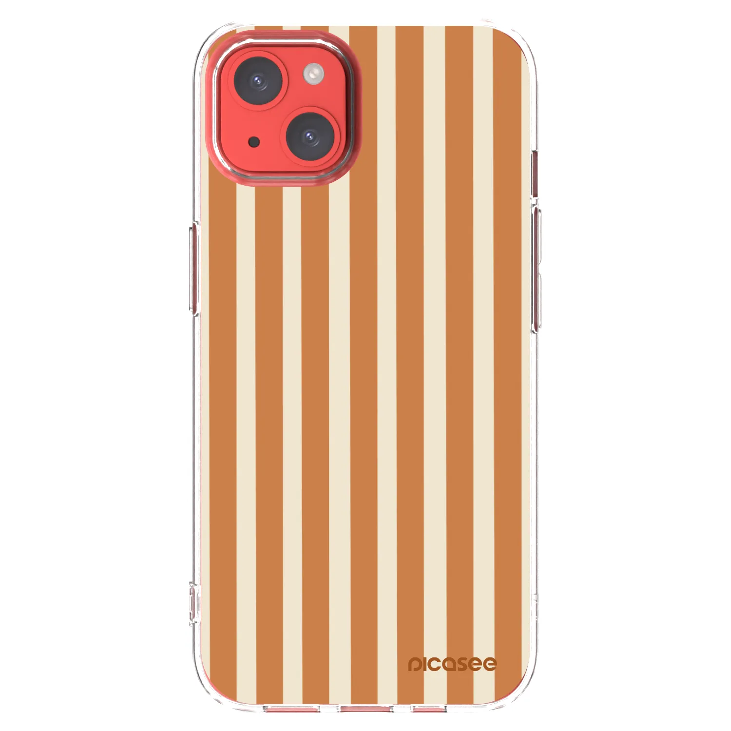 Picasee silikonska prozirna maskica za Apple iPhone 13 - Orange lines