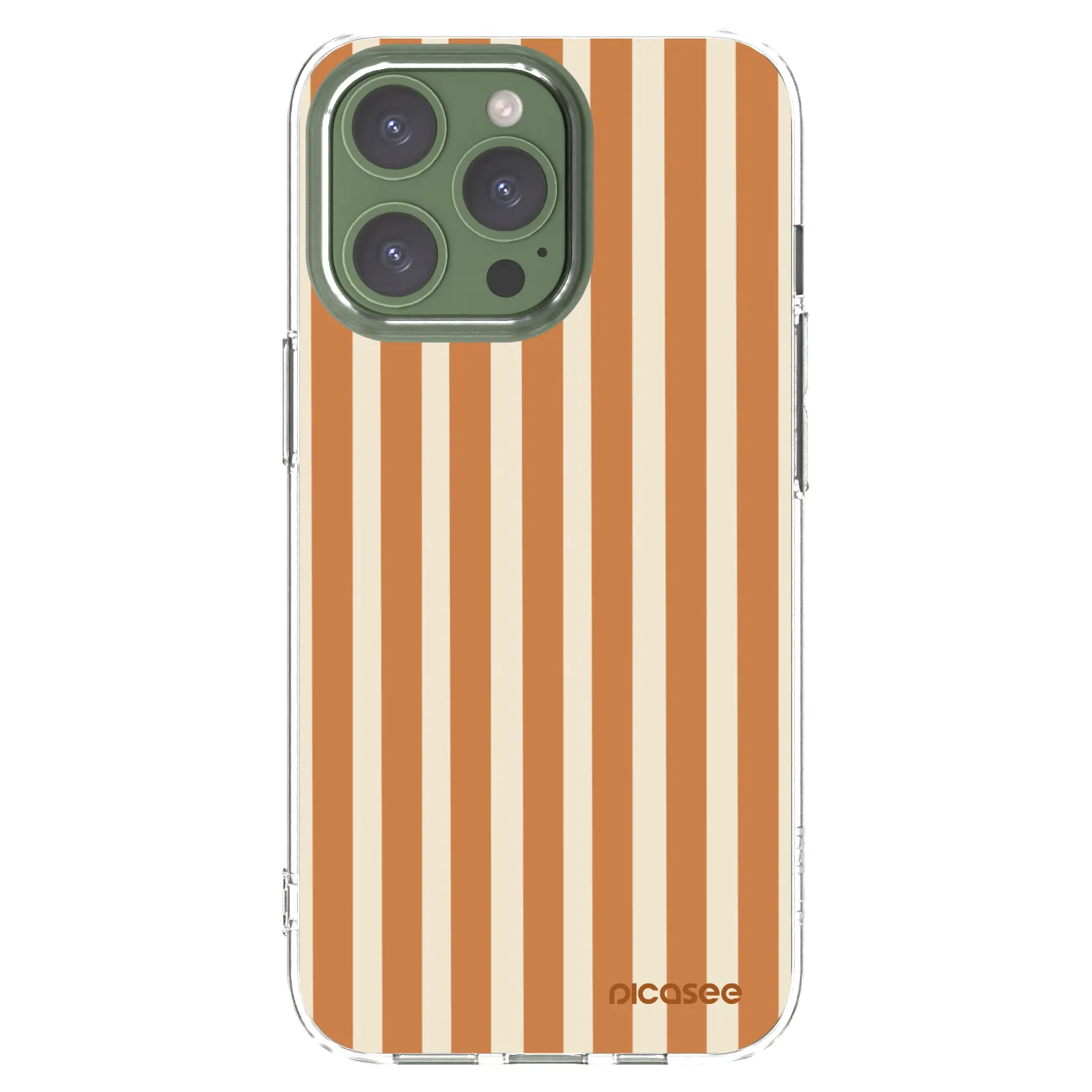 Picasee silikonska prozirna maskica za Apple iPhone 13 Pro - Orange lines