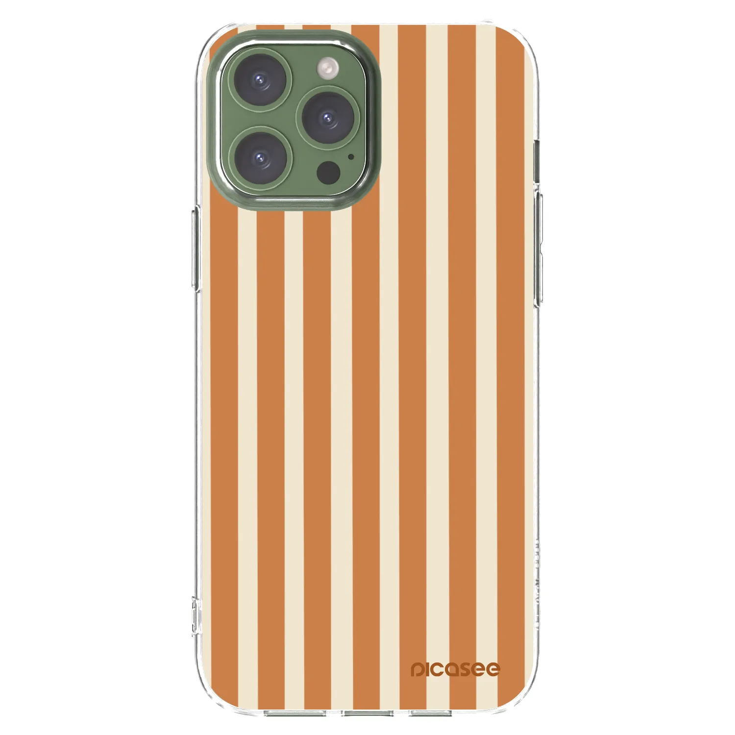 Picasee silikonska prozirna maskica za Apple iPhone 13 Pro Max - Orange lines