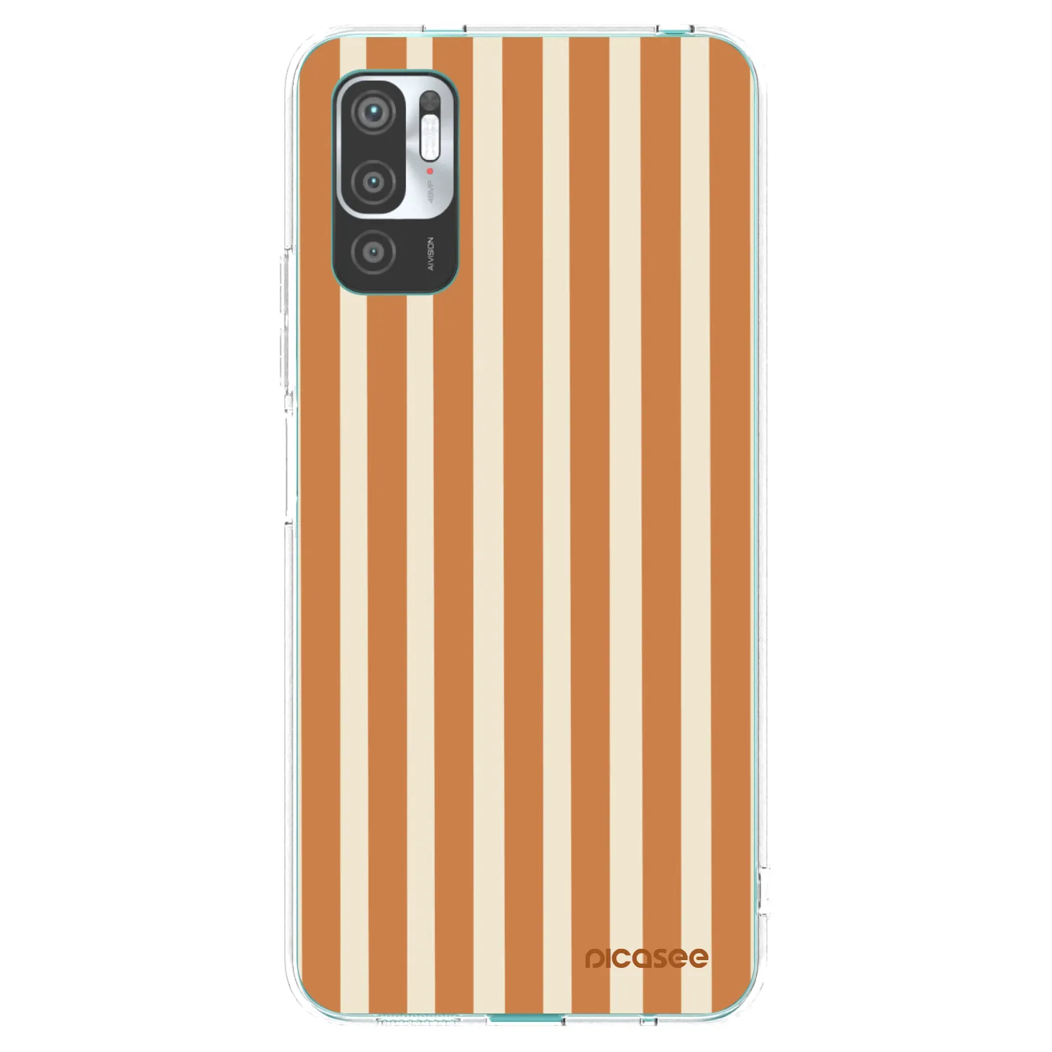 Picasee silikonska prozirna maskica za Xiaomi Redmi Note 10 5G - Orange lines
