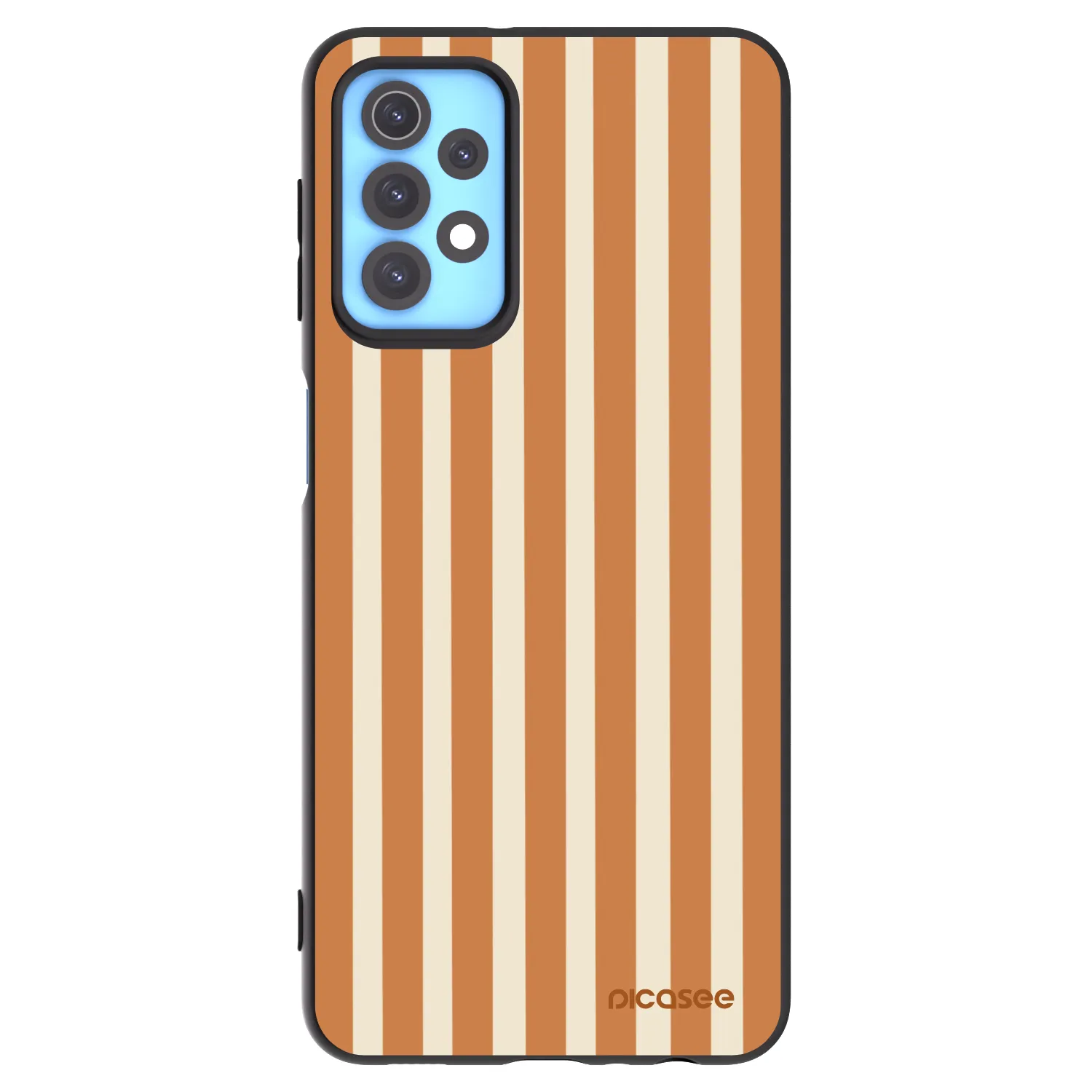 Picasee crna silikonska maskica za Samsung Galaxy A32 4G SM-A325F - Orange lines