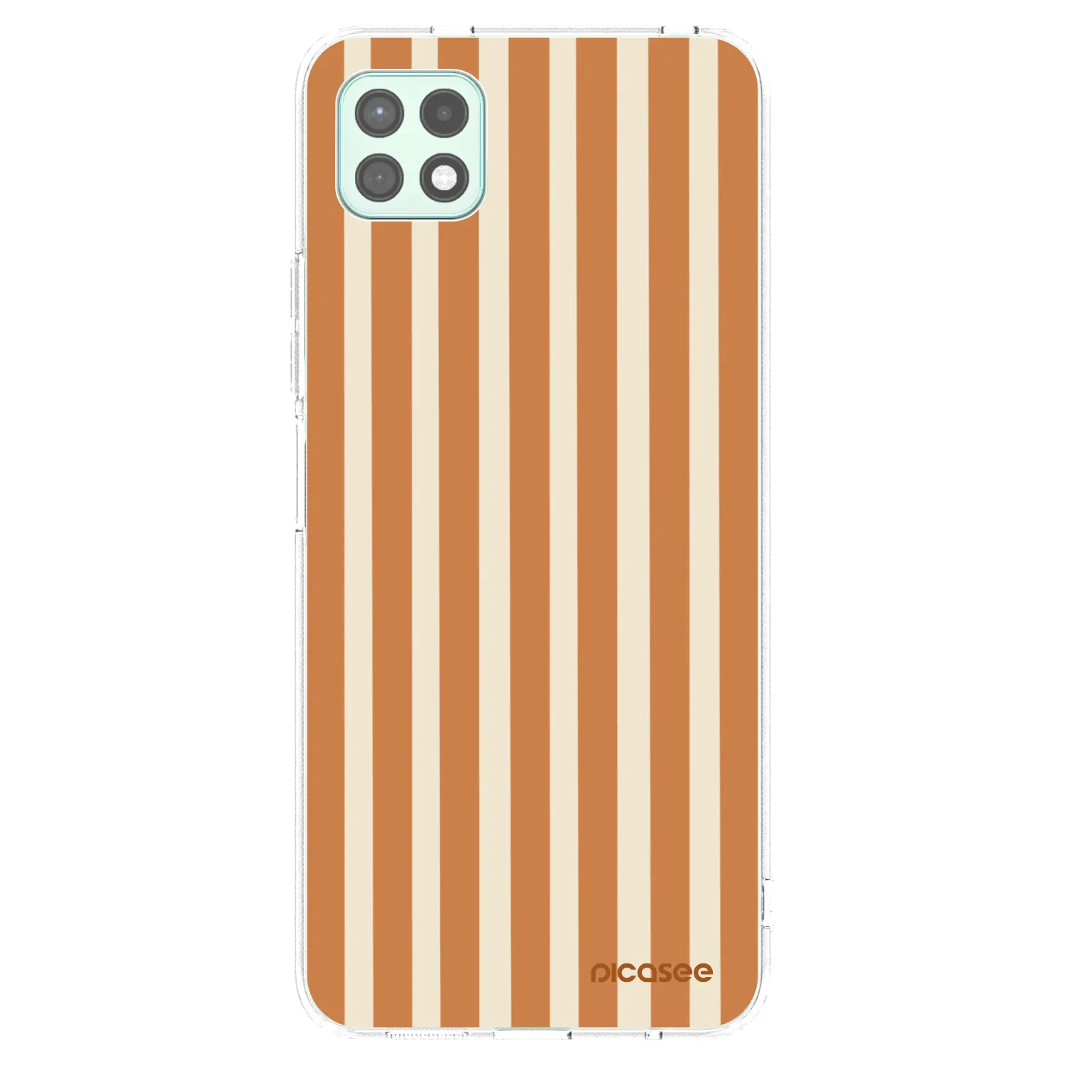 Picasee silikonska prozirna maskica za Samsung Galaxy A22 A226B 5G - Orange lines