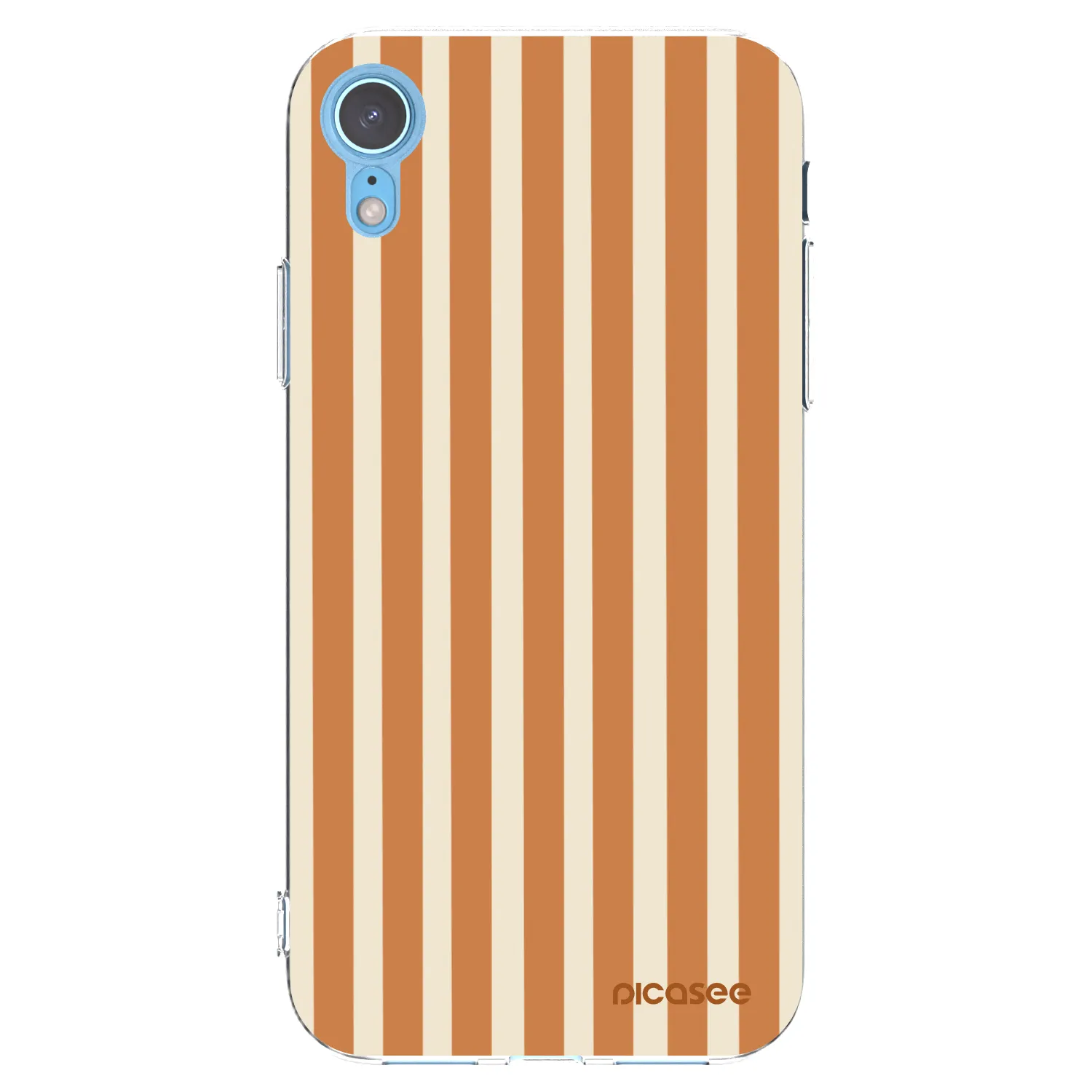 Picasee silikonska prozirna maskica za Apple iPhone XR - Orange lines