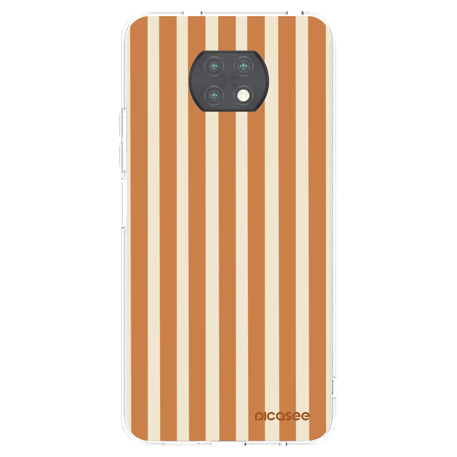 Picasee silikonska prozirna maskica za Xiaomi Redmi Note 9T - Orange lines
