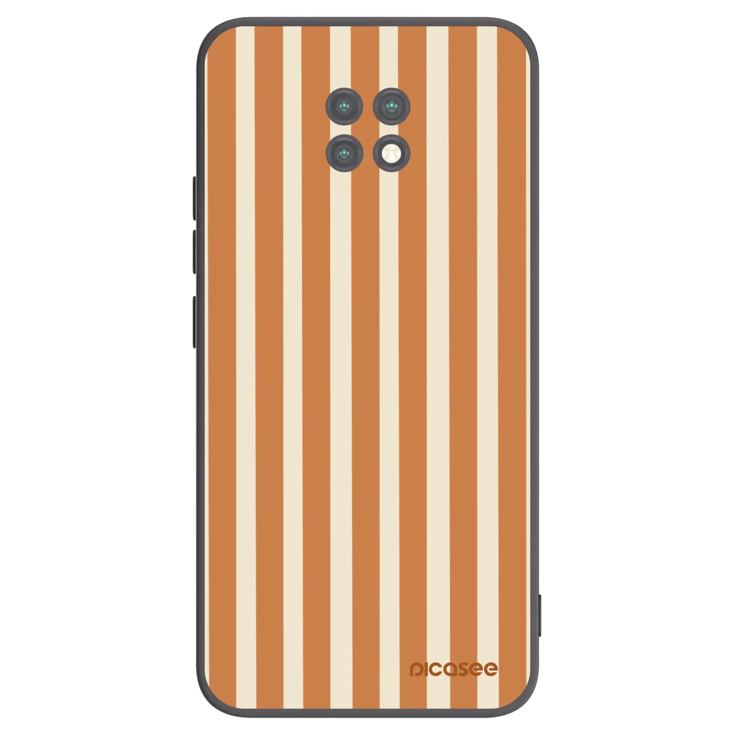 Picasee crna silikonska maskica za Xiaomi Redmi Note 9T - Orange lines