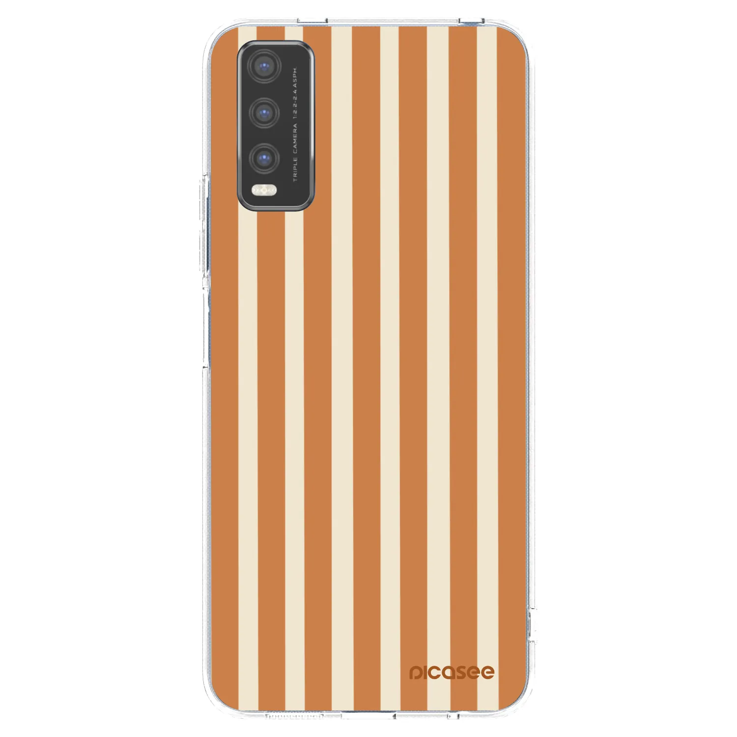 Picasee silikonska prozirna maskica za Vivo Y20s - Orange lines