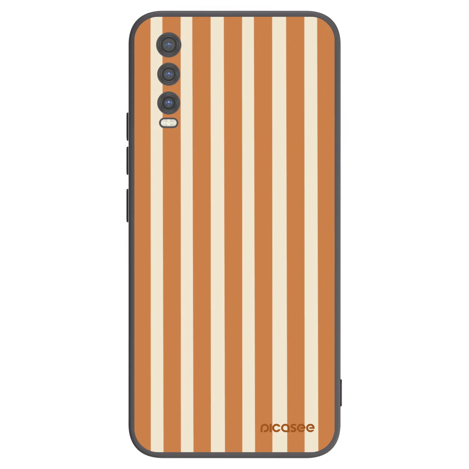 Picasee crna silikonska maskica za Vivo Y20s - Orange lines