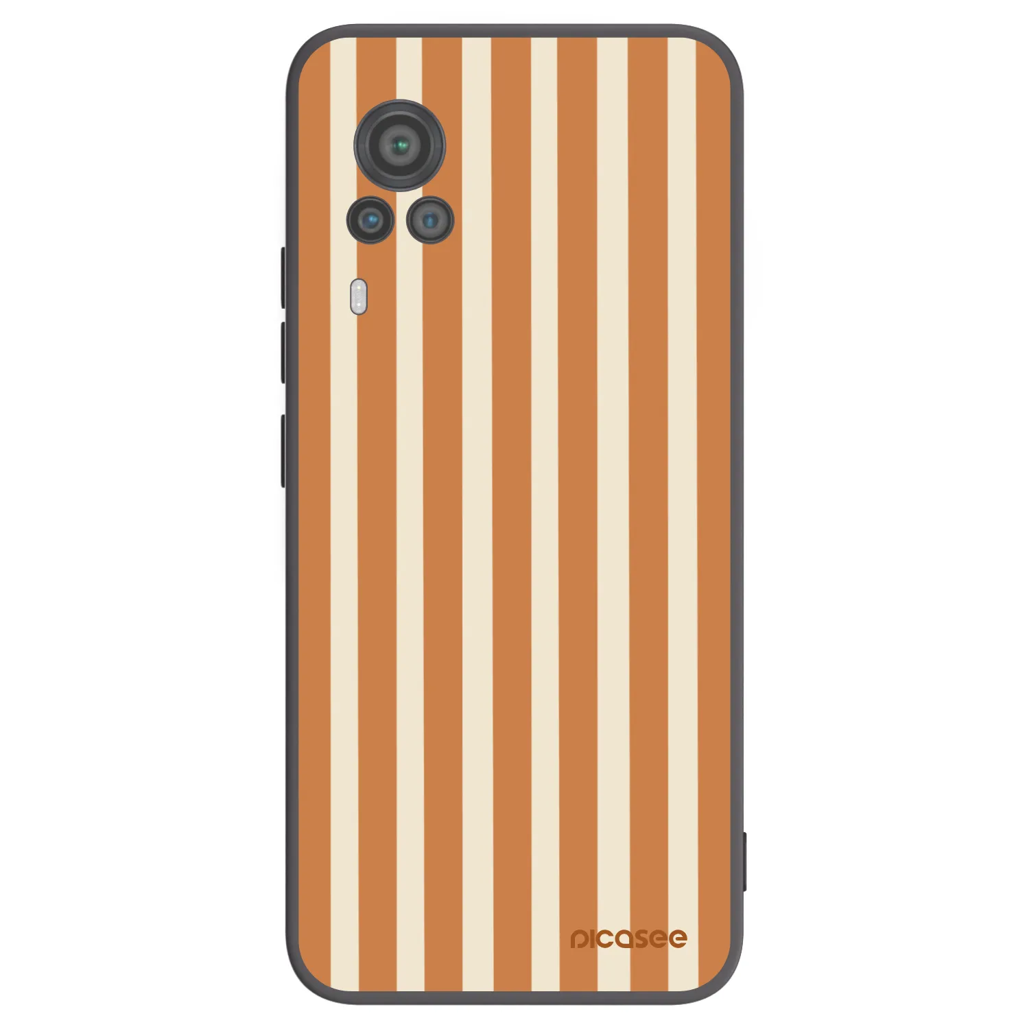 Picasee crna silikonska maskica za Vivo X60 Pro 5G - Orange lines