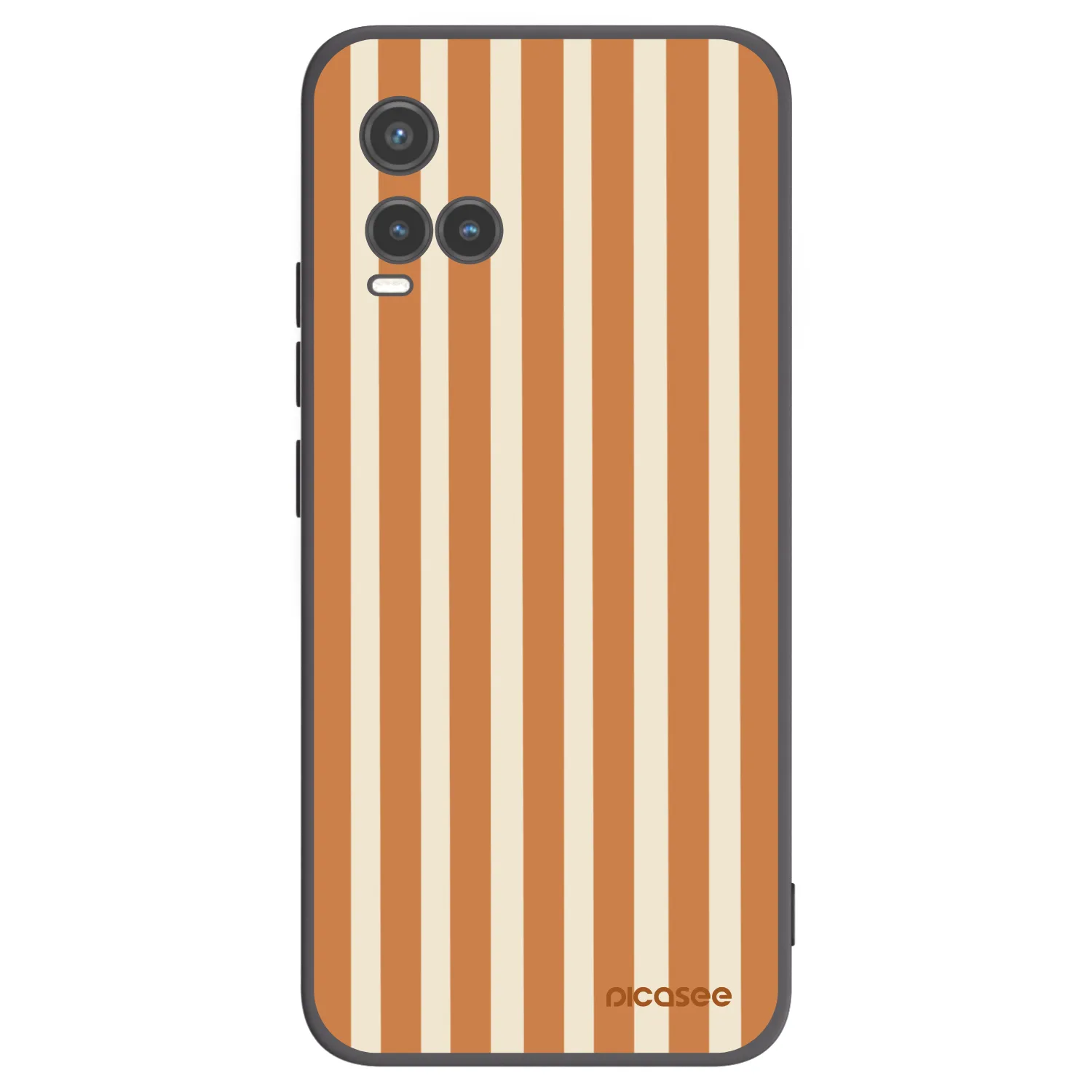 Picasee crna silikonska maskica za Vivo Y33s - Orange lines
