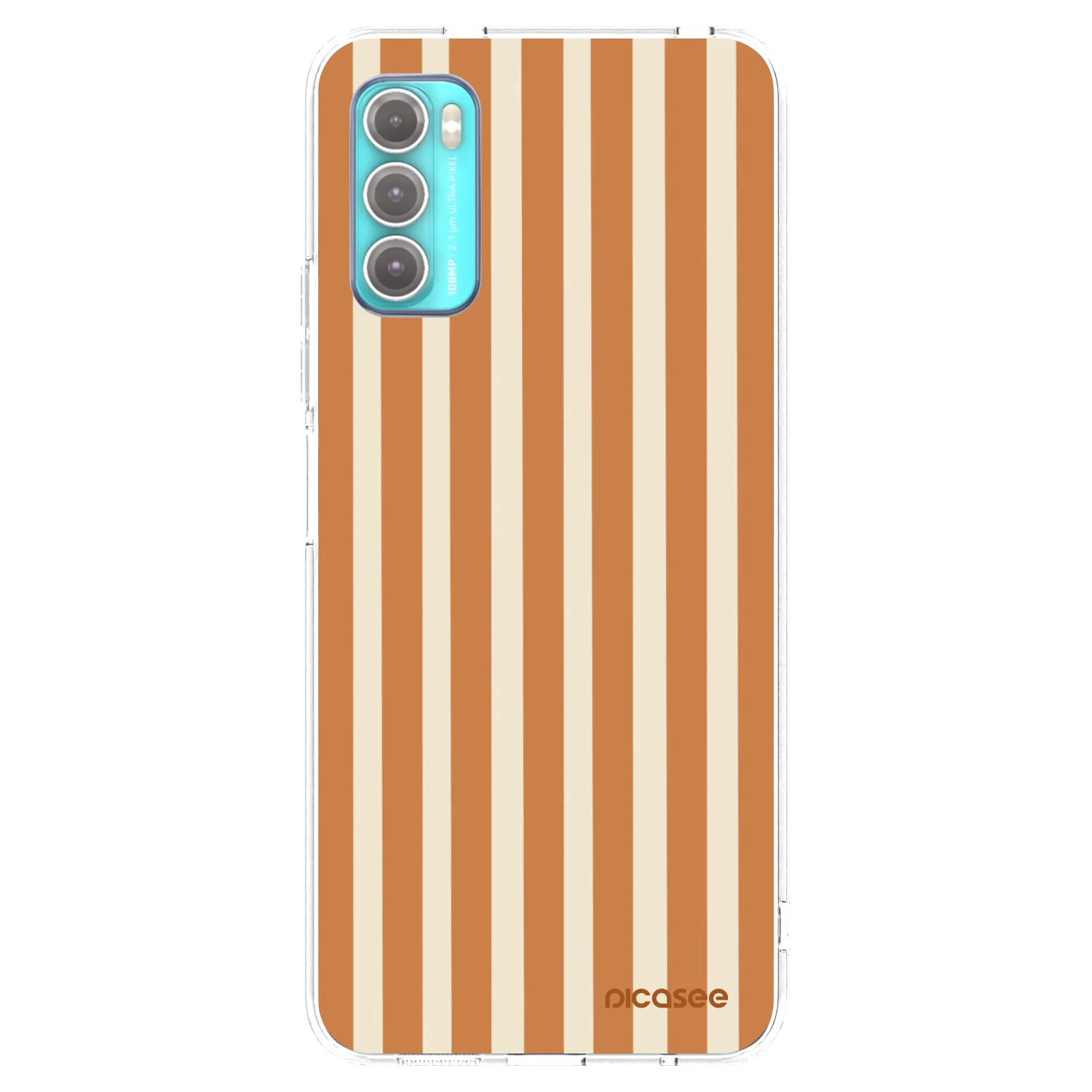 Picasee silikonska prozirna maskica za Motorola Moto G60 - Orange lines