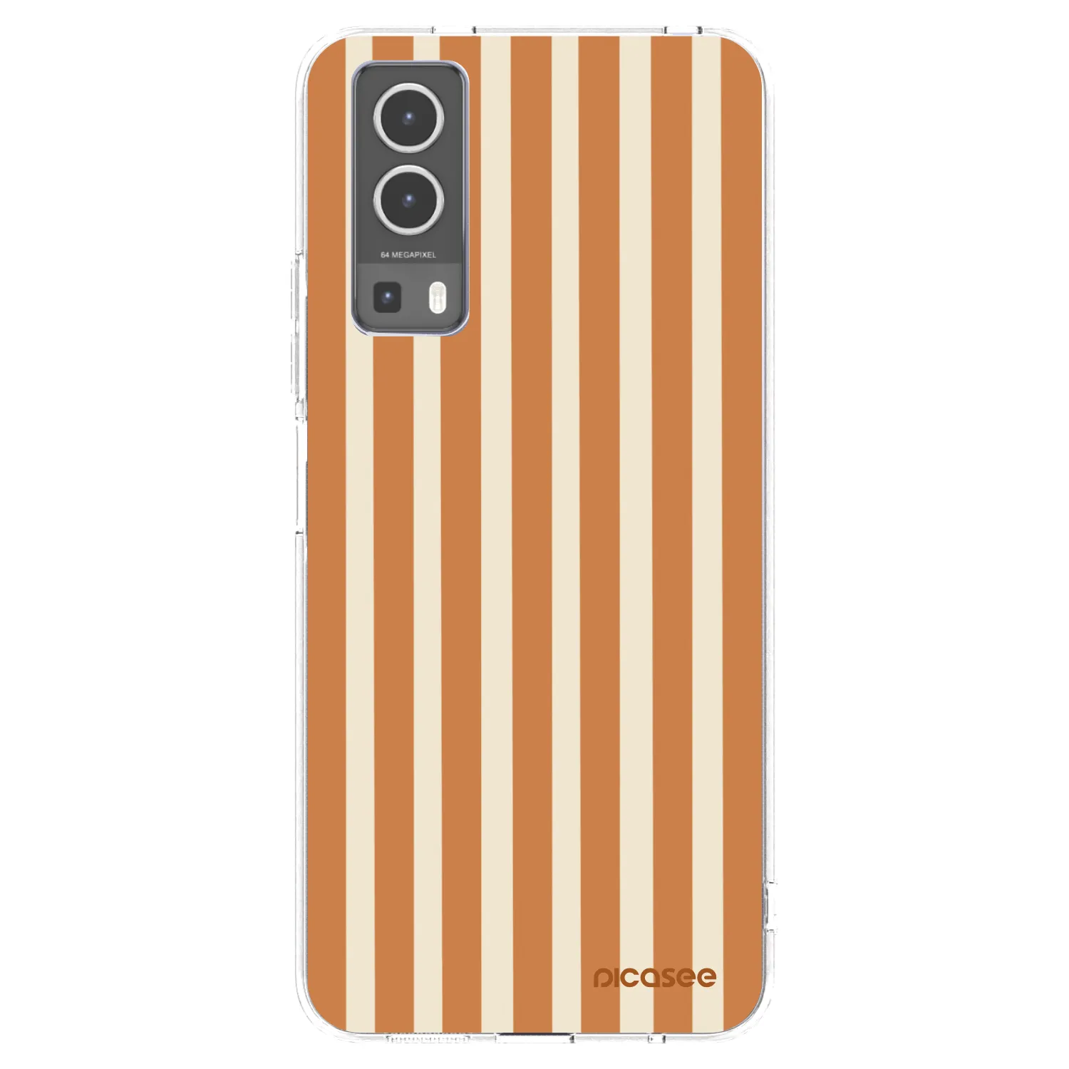 Picasee silikonska prozirna maskica za Vivo Y72 5G - Orange lines