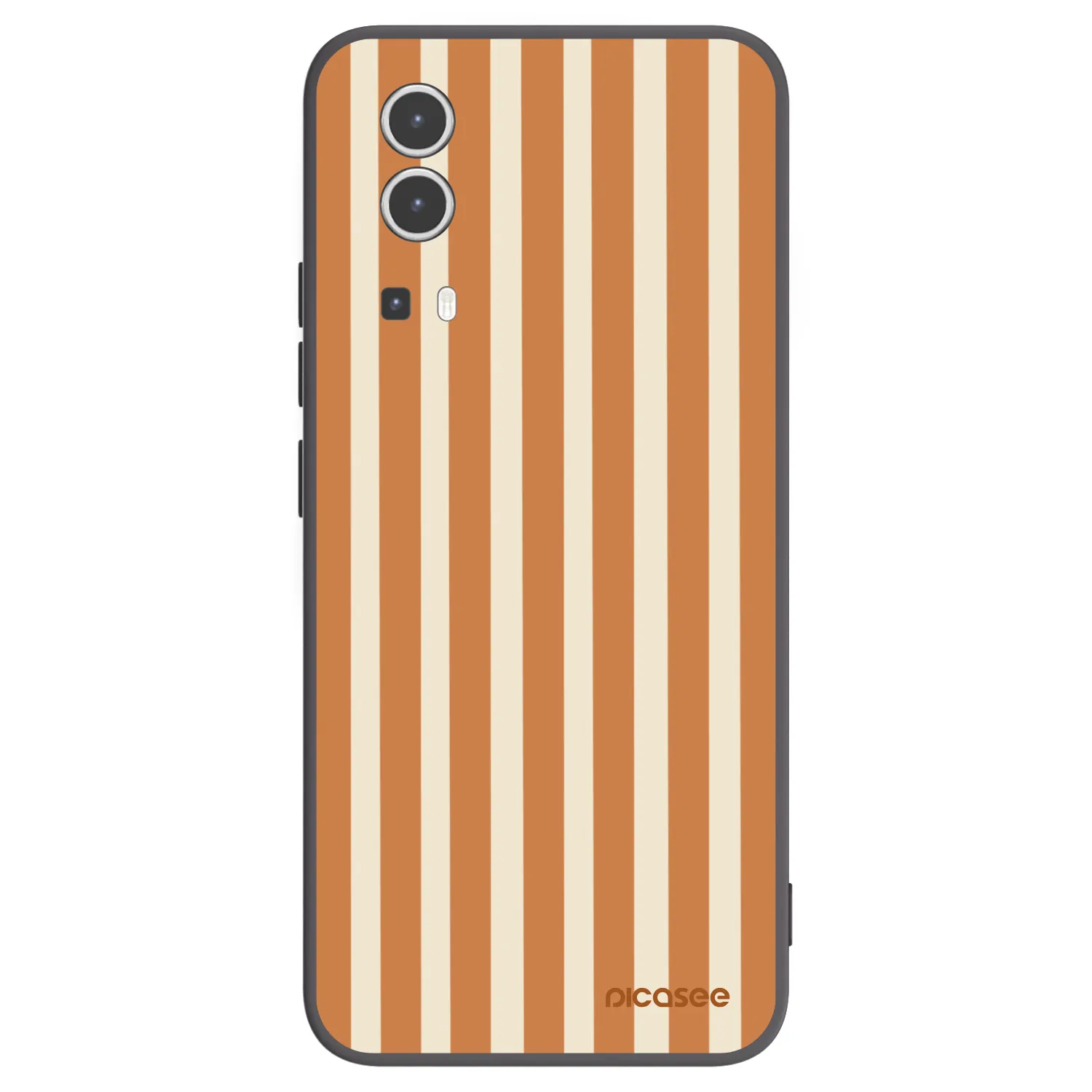 Picasee crna silikonska maskica za Vivo Y72 5G - Orange lines