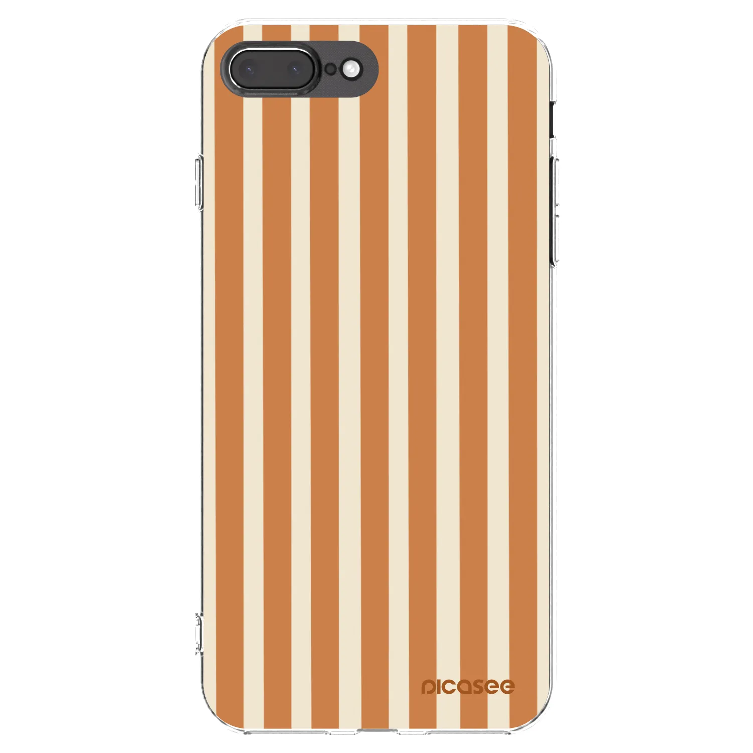 Picasee silikonska prozirna maskica za Apple iPhone 7 Plus - Orange lines