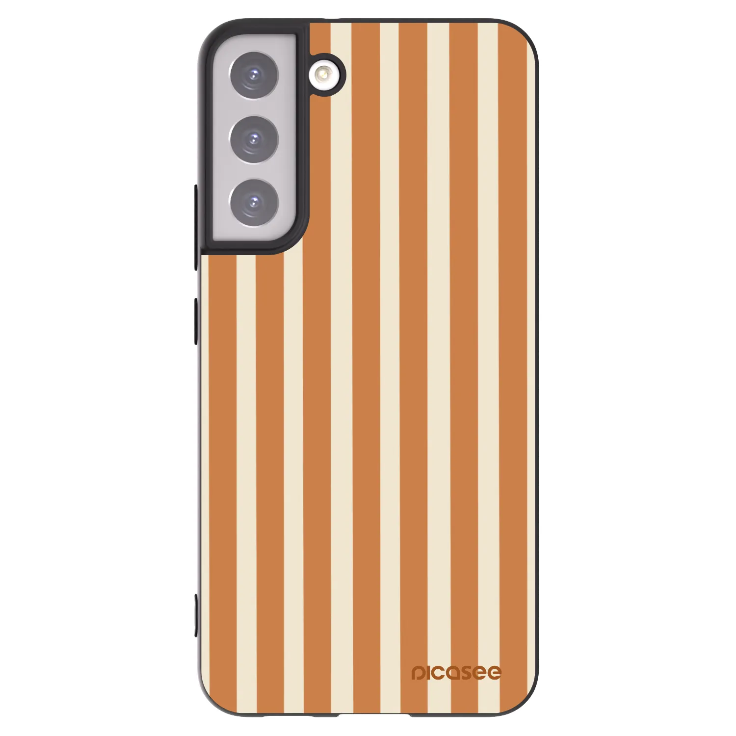 Picasee crna silikonska maskica za Samsung Galaxy S22+ 5G - Orange lines