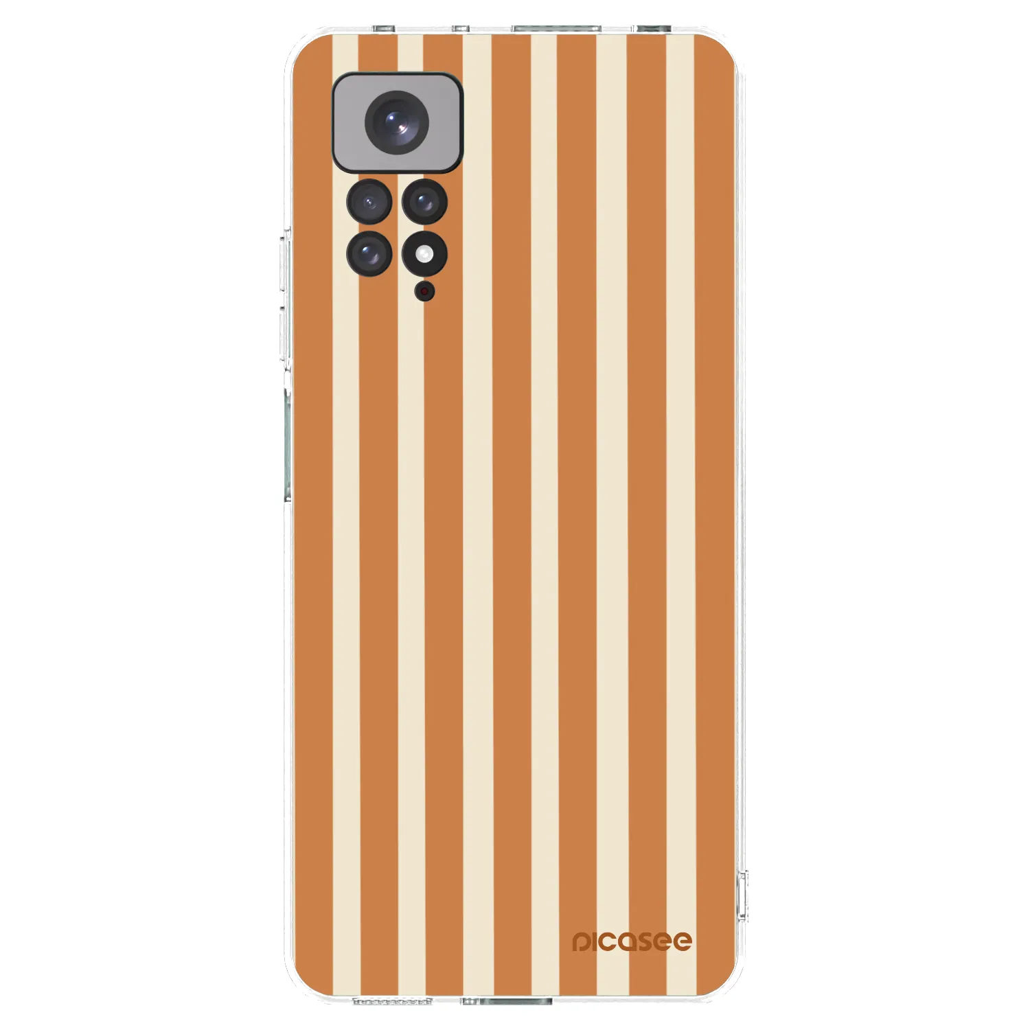 Picasee silikonska prozirna maskica za Xiaomi Redmi Note 11 - Orange lines