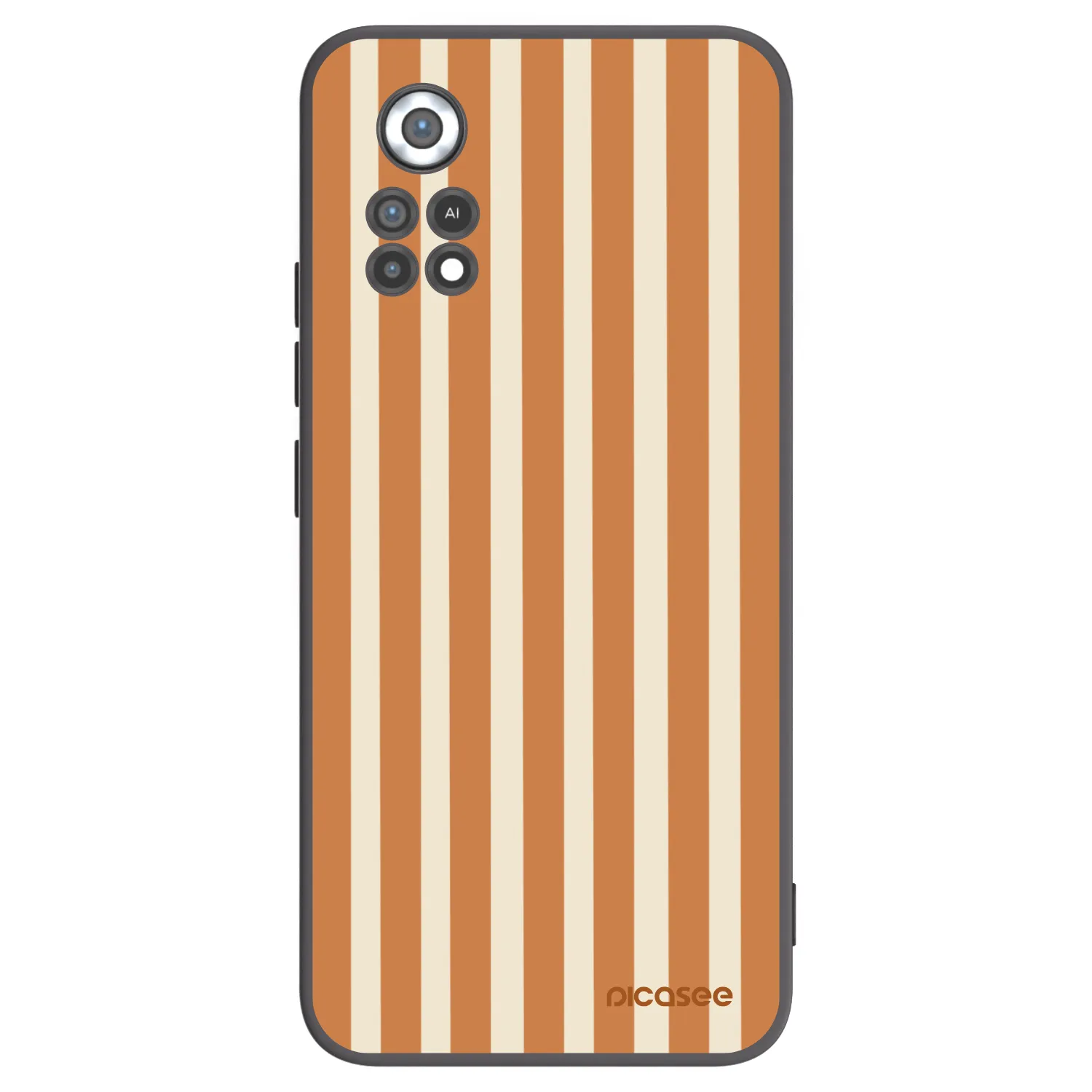Picasee crna silikonska maskica za Xiaomi Poco X4 Pro 5G - Orange lines