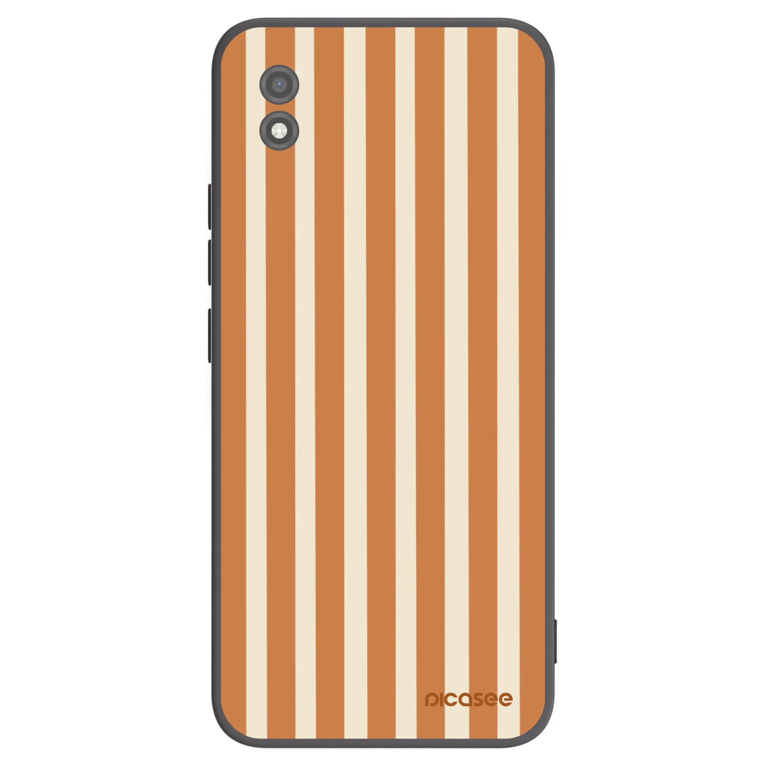 Picasee crna silikonska maskica za Realme C11 (2021) - Orange lines
