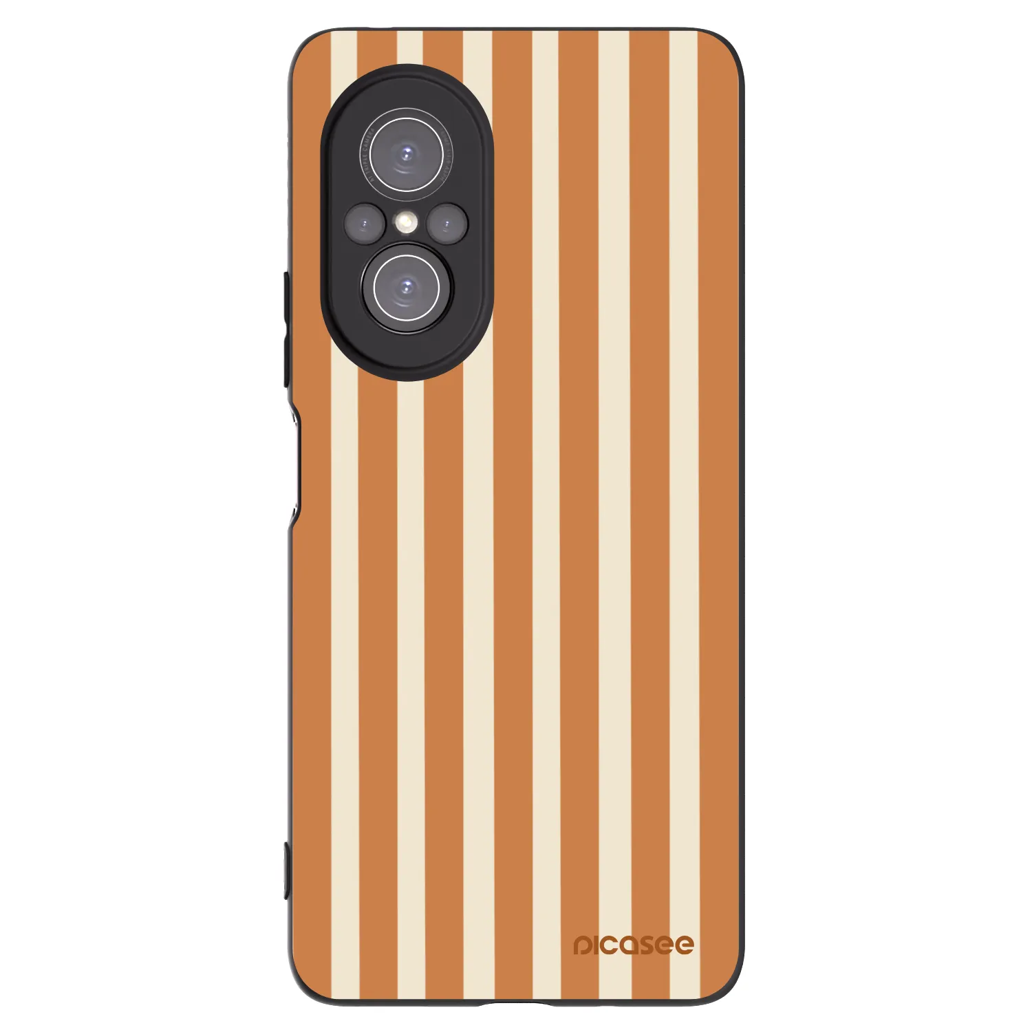 Picasee crna silikonska maskica za Huawei Nova 9 SE - Orange lines