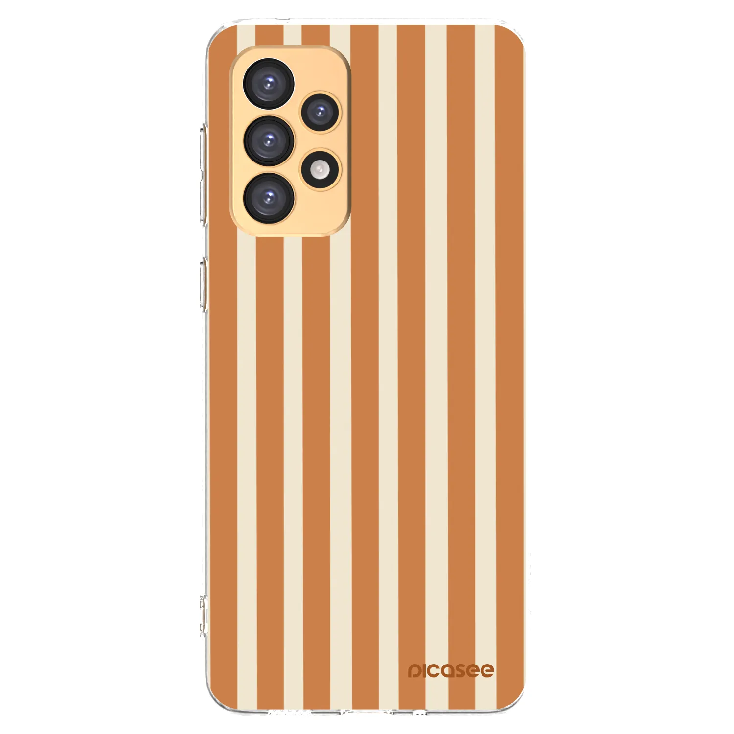 Picasee silikonska prozirna maskica za Samsung Galaxy A33 5G A336 - Orange lines