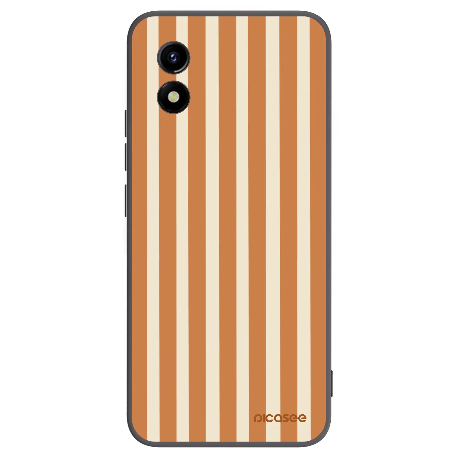 Picasee crna silikonska maskica za Vivo Y01 - Orange lines