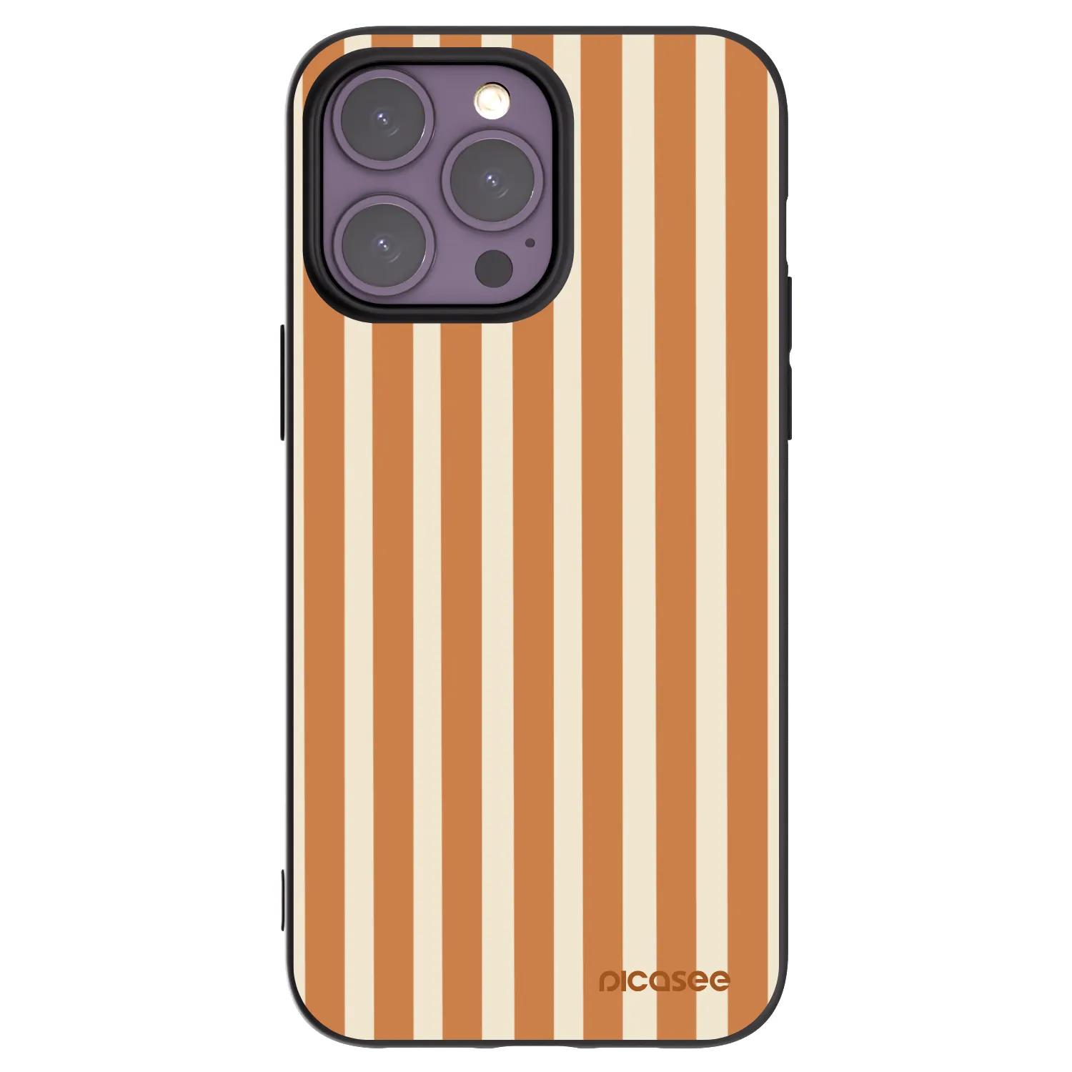Picasee crna silikonska maskica za Apple iPhone 14 Pro Max - Orange lines