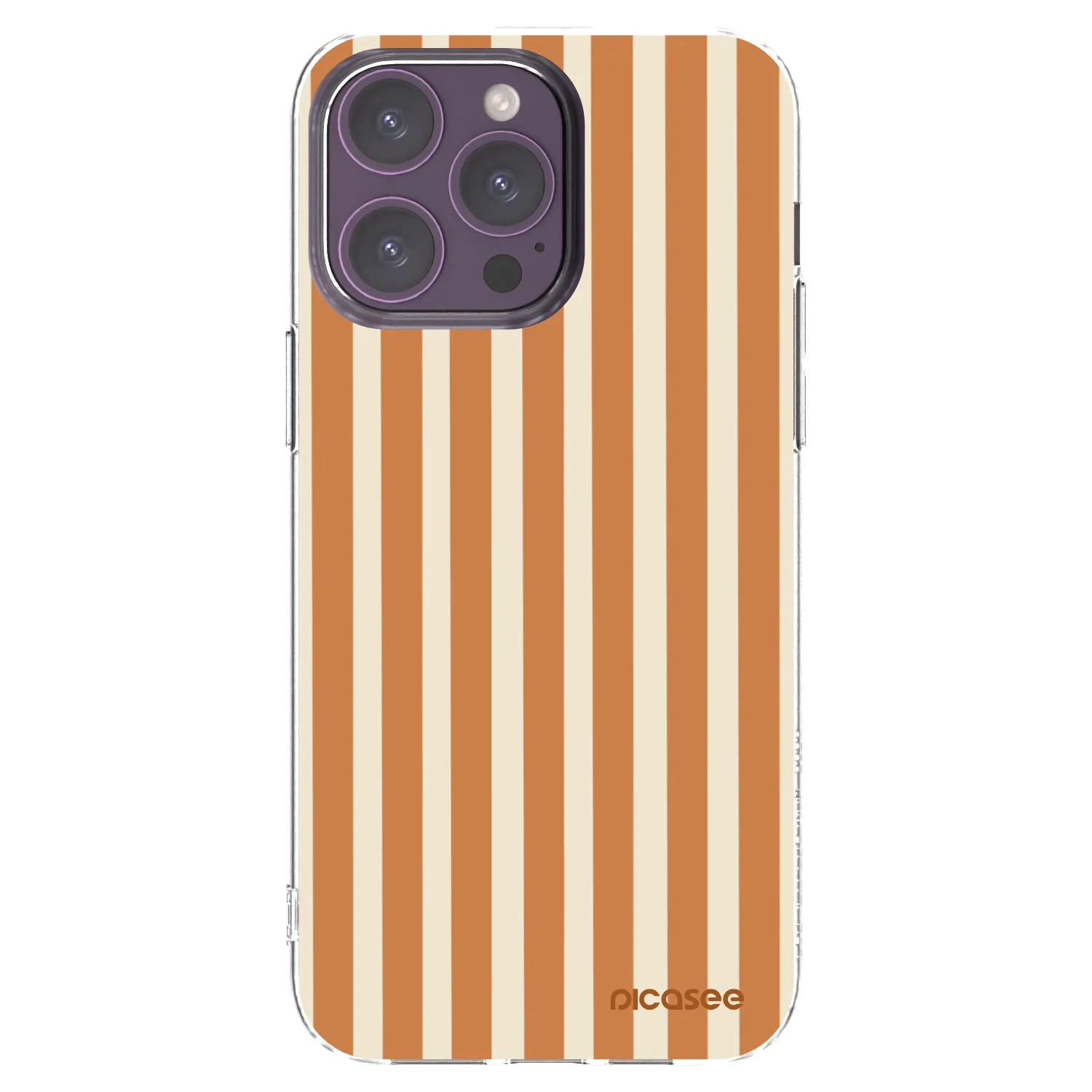 Picasee silikonska prozirna maskica za Apple iPhone 14 Pro Max - Orange lines