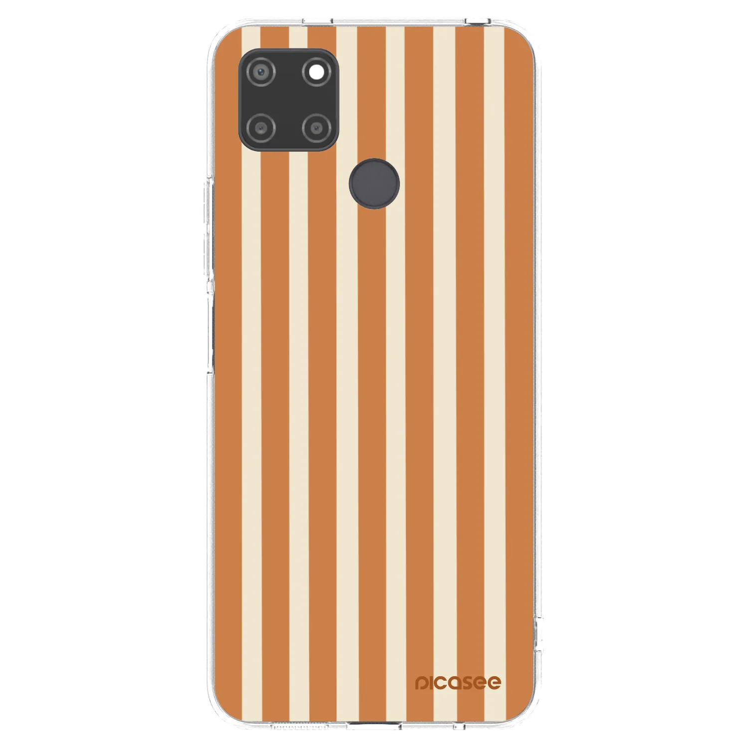 Picasee silikonska prozirna maskica za Realme C21Y - Orange lines