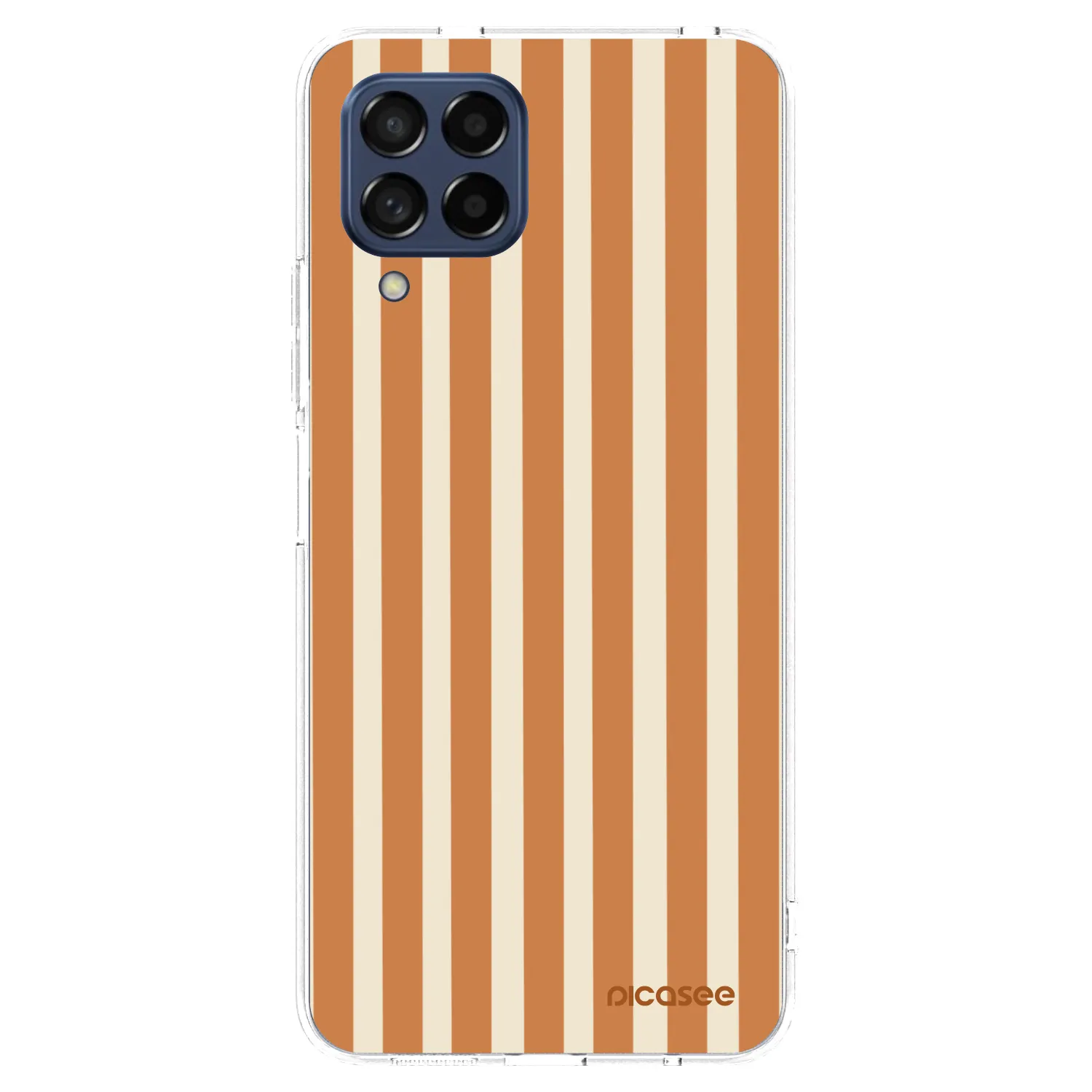 Picasee silikonska prozirna maskica za Samsung Galaxy M53 5G - Orange lines